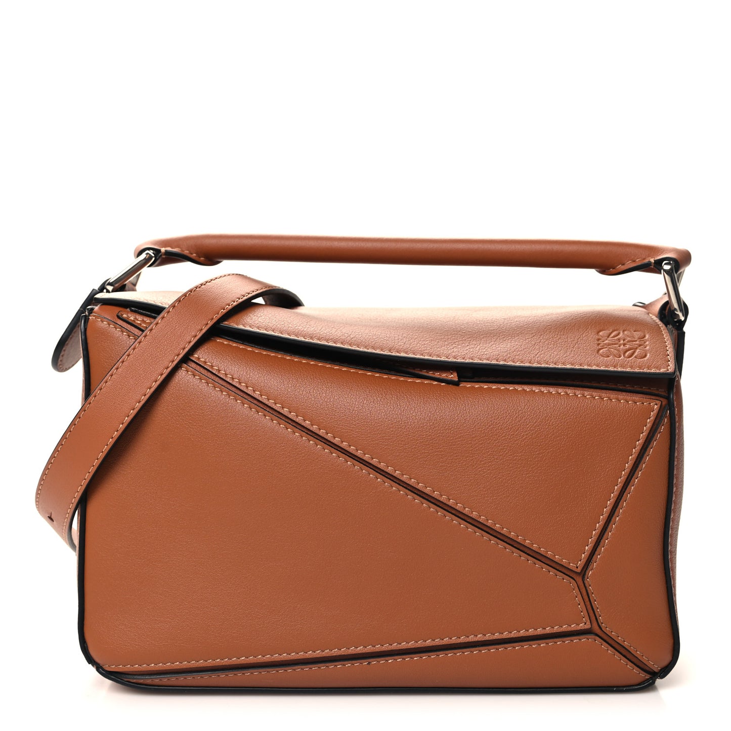 Calfskin Medium Puzzle Bag Tan