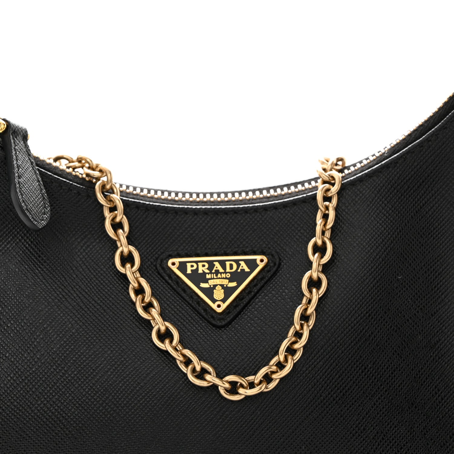 Prada Saffiano Lux Re-Edition 2005 Shoulder Bag Black 8 of 10