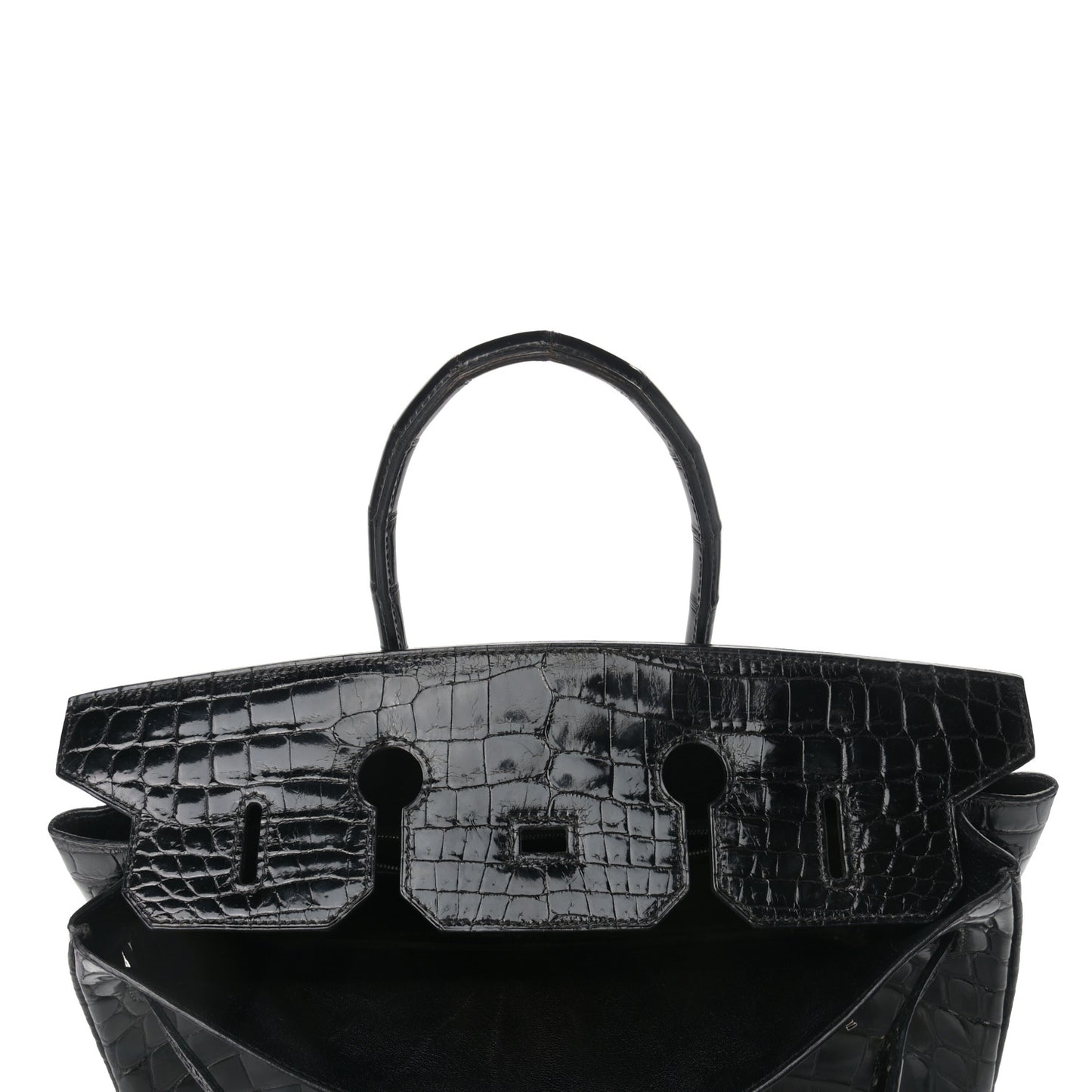 Shiny Niloticus Crocodile Birkin 35 Black
