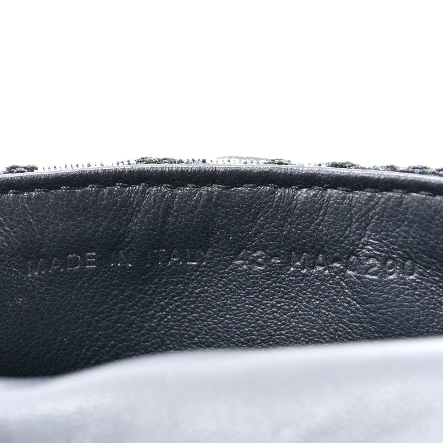 Oblique Nano Saddle Chain Pouch Blue