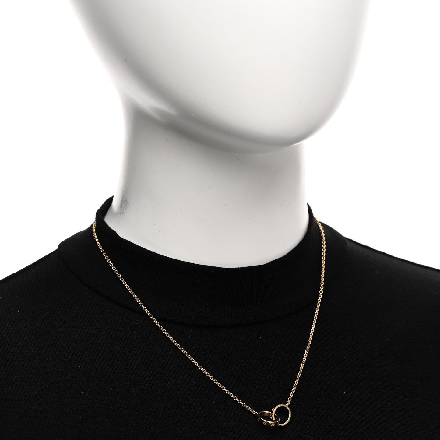 18K Yellow Gold Interlocking LOVE Necklace