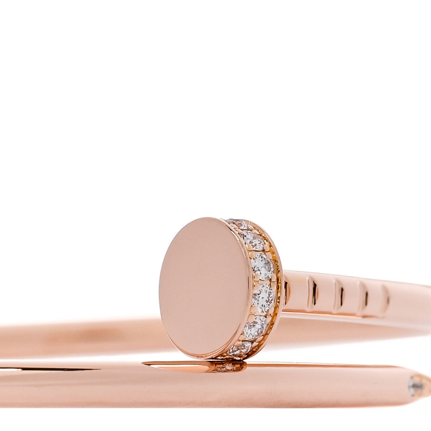 18K Pink Gold Diamond Small Juste Un Clou Bracelet 15
