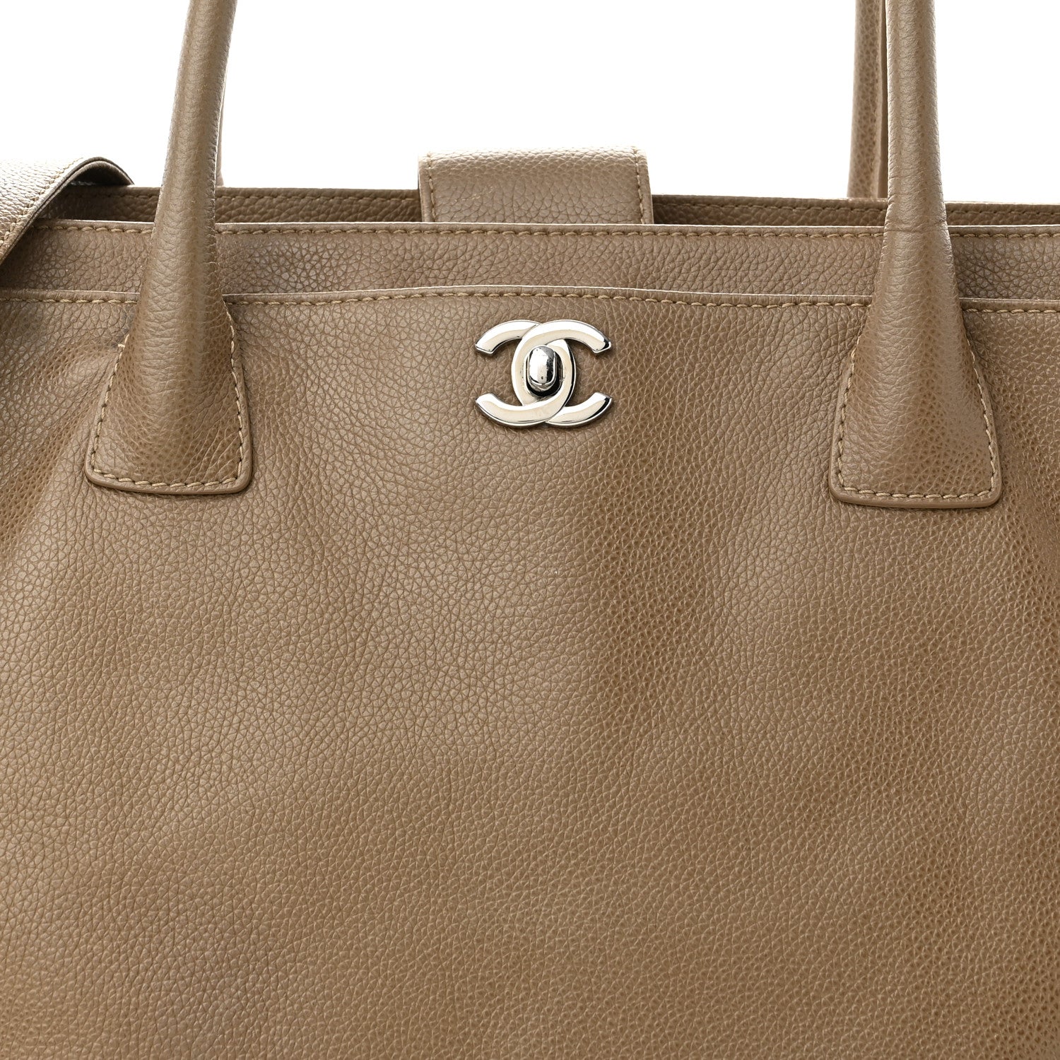 Chanel Calfskin Cerf Executive Shopper Tote Light Brown 8 of 12