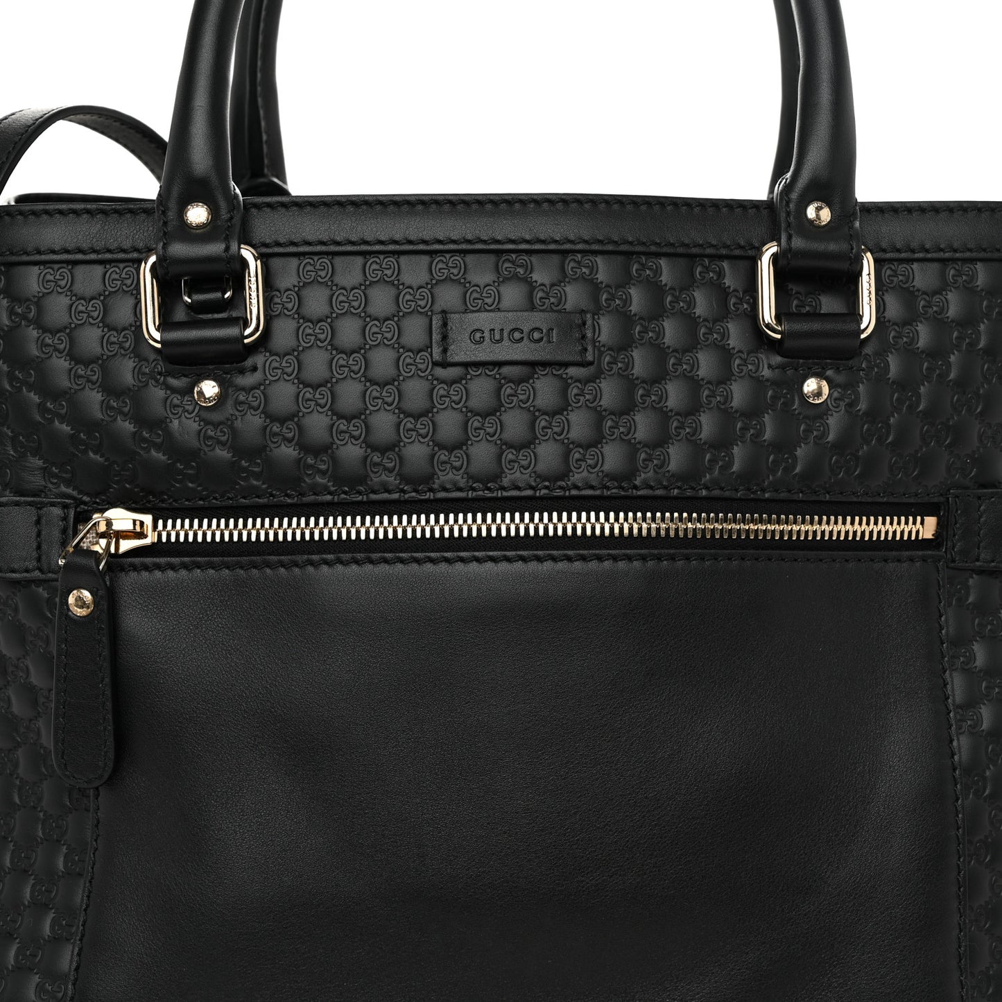 Soft Microguccissima Medium Tote Black