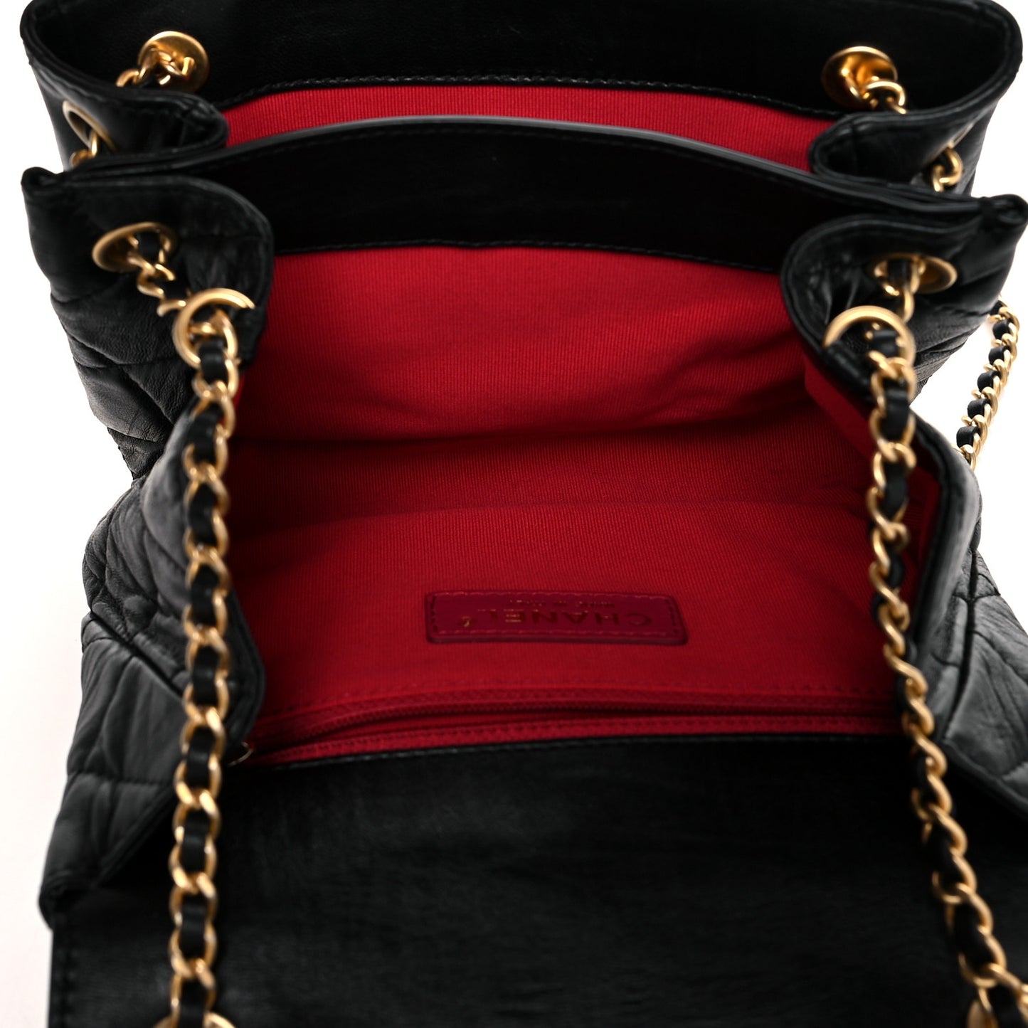 Lambskin Quilted Chanel Square Flap Black