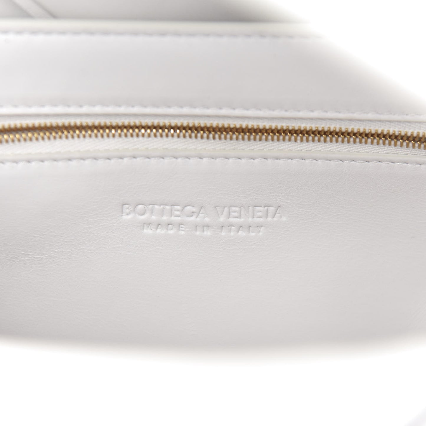 Nappa Intreccio Padded Top Handle Shoulder Bag White