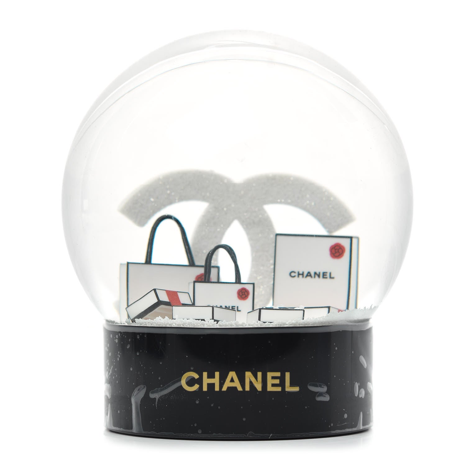Chanel Glass CC Shopping Bag Snow Globe 1 of 4