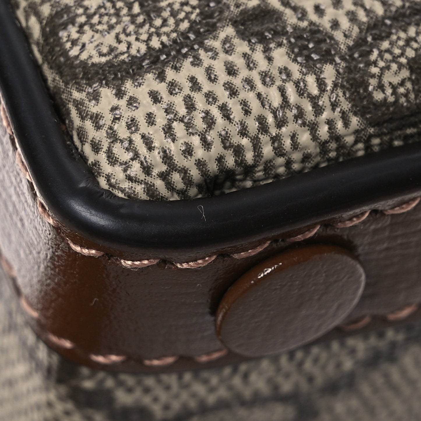 GG Supreme Monogram Mini Horsebit 1955 Shoulder Bag Beige Brown Sugar