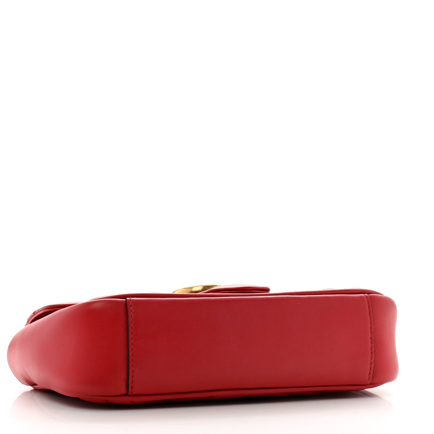 Calfskin Matelasse Small GG Marmont Shoulder Bag Hibiscus Red