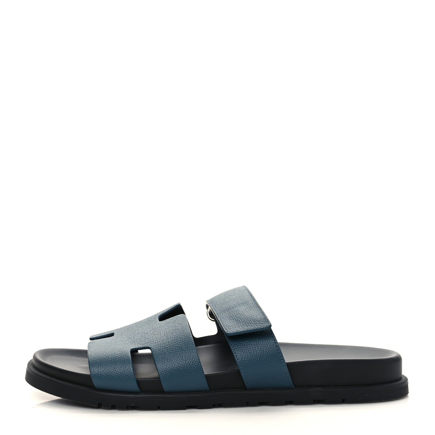 Hermes Epsom Mens Chypre Sandals 43 Bleu Canard 1 of 9