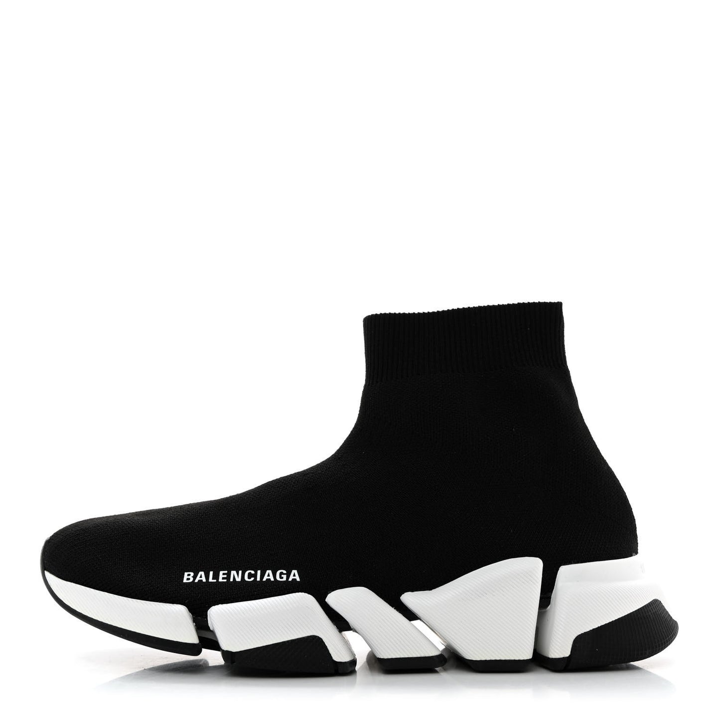 Technical 3D Recycled Knit Bi-Color Sole Womens Speed 2.0 Sneakers 39 Black White