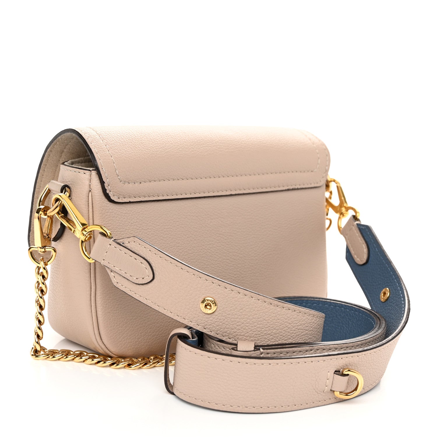 Louis Vuitton Grained Calfskin Lockme Tender Greige 3 of 9