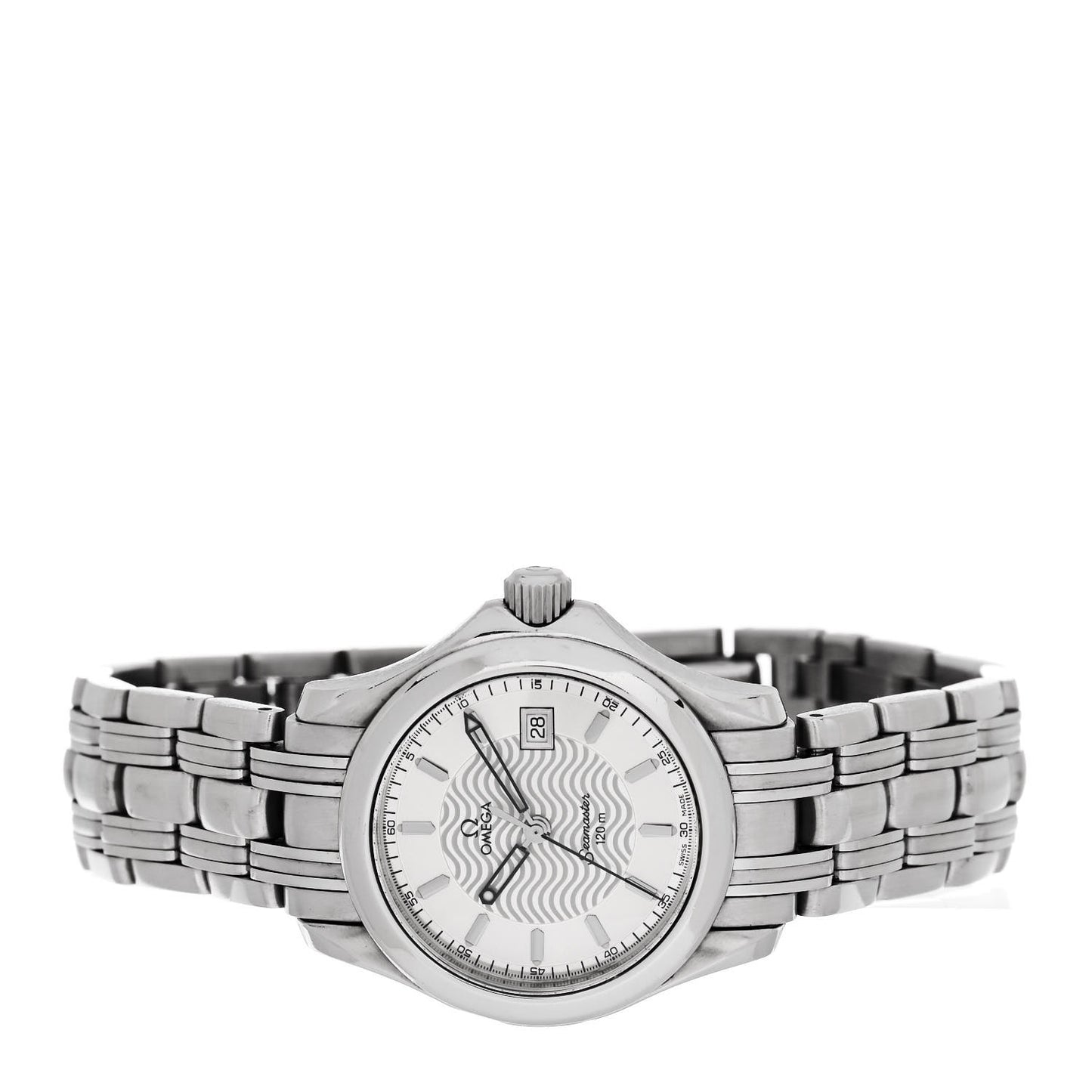 Stainless Steel 28mm Seamaster 120M Quartz Watch Silver 2571.31.00