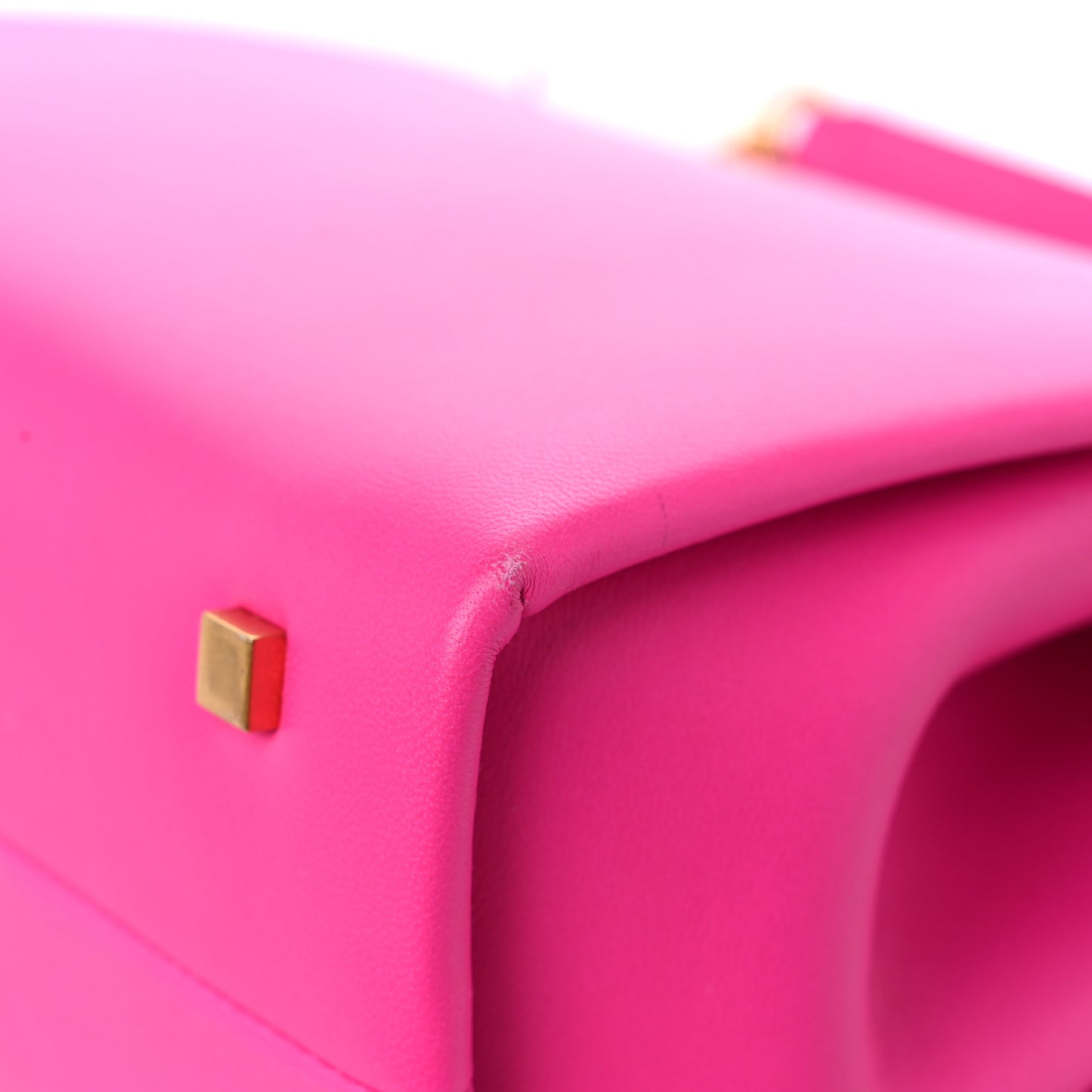 Nappa Small One Stud Top Handle Bag Pink PP