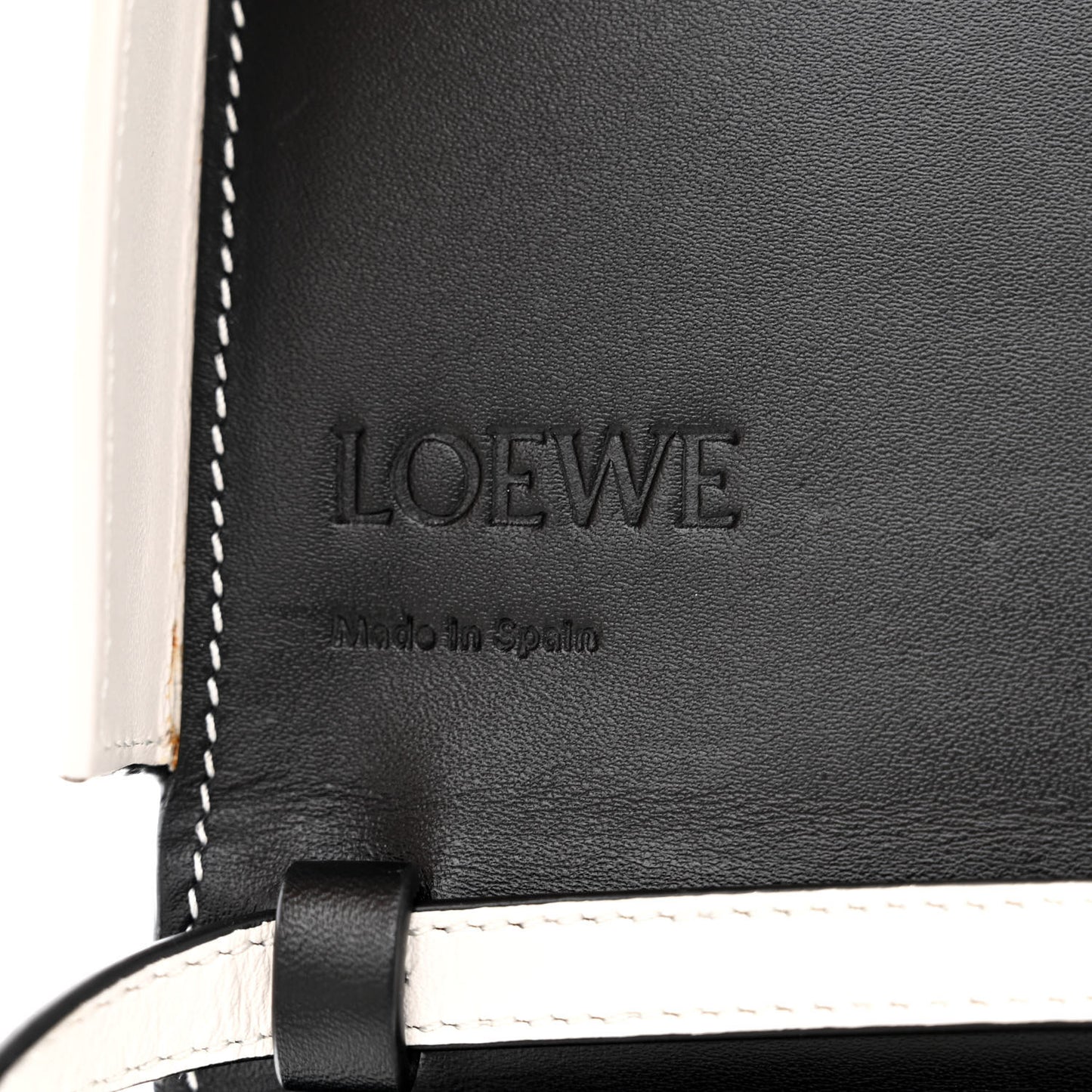 Soft Calfskin Heel Bag Black Soft White