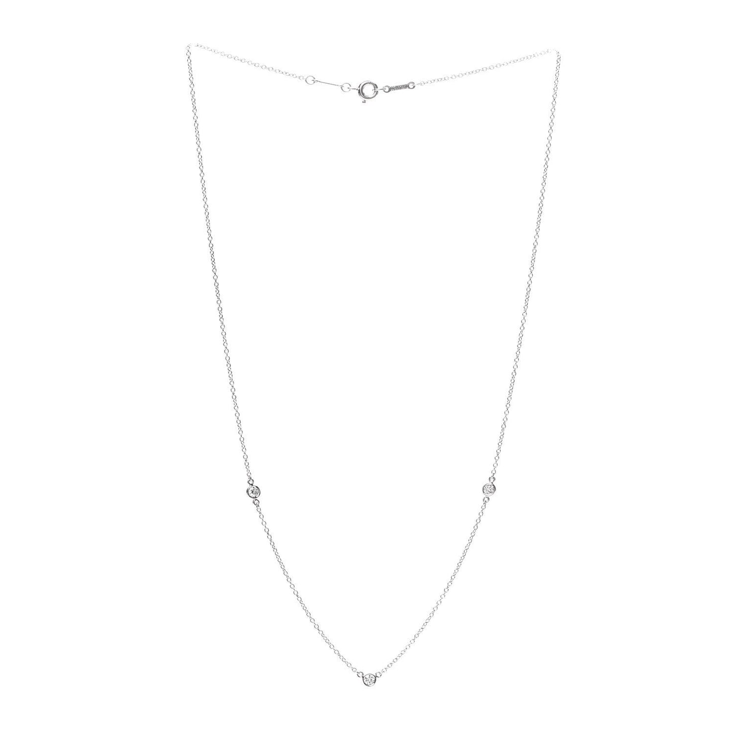 Platinum Diamond 3 Station Diamonds by the Yard Necklace