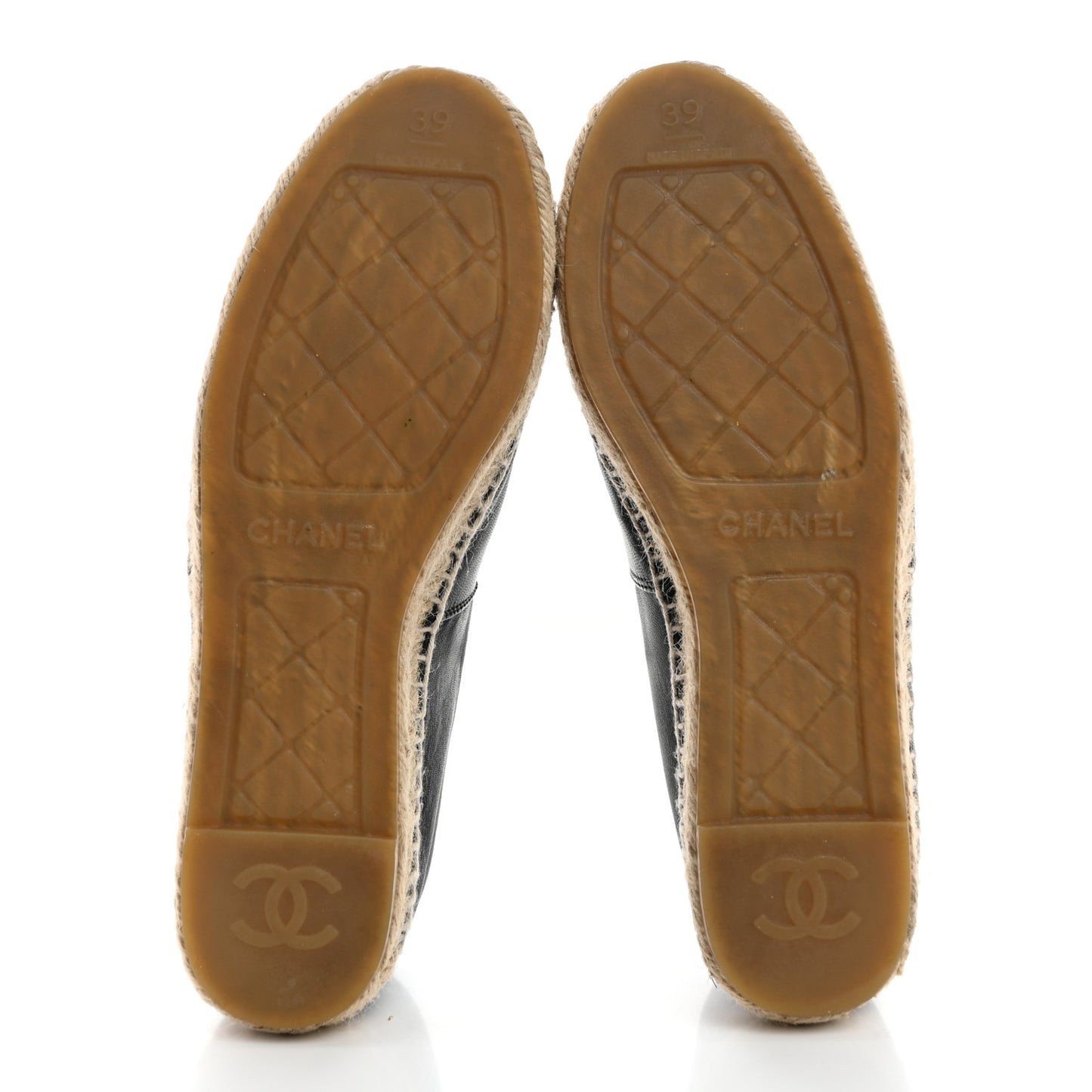 Lambskin CC Espadrilles 39 Black