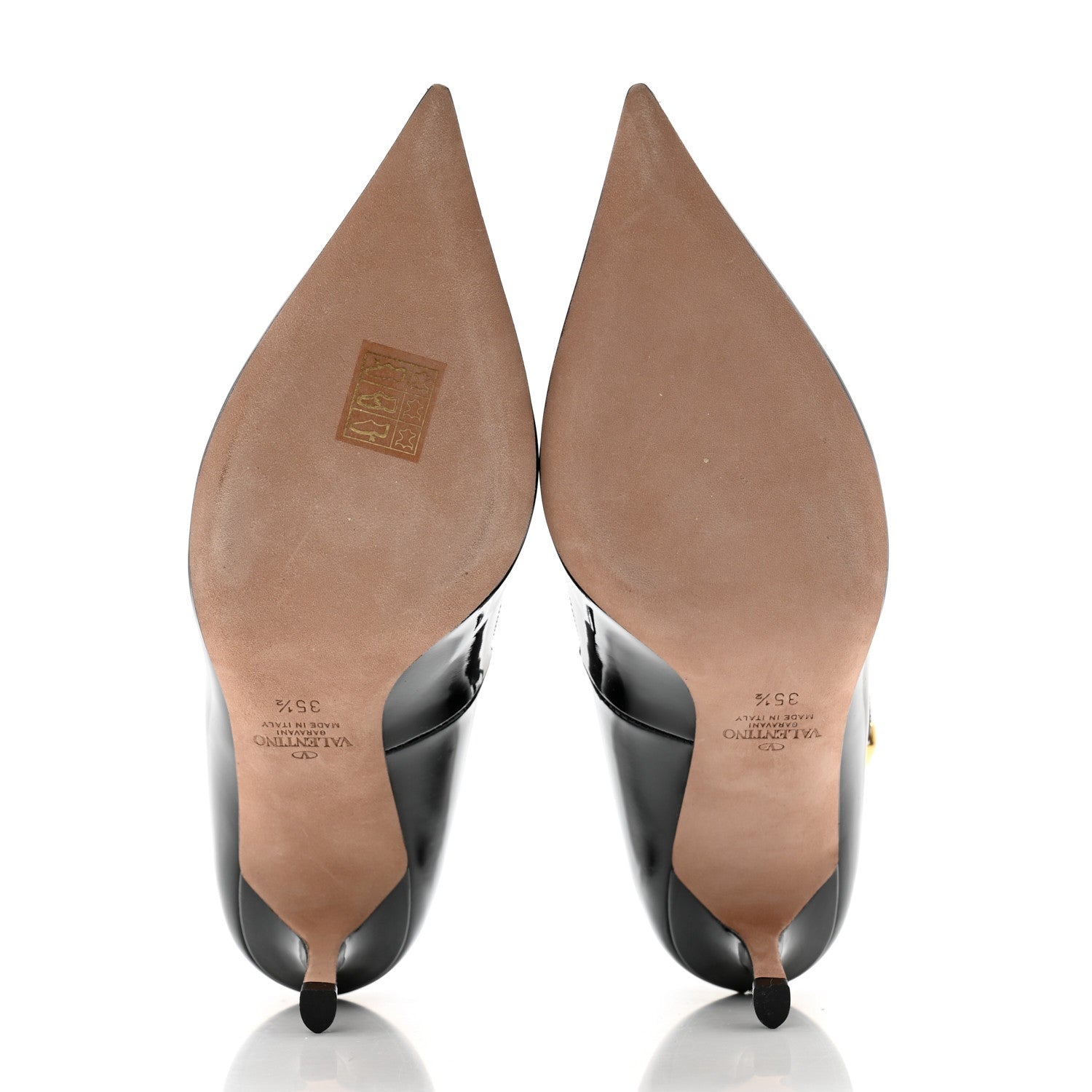 Valentino Garavani Patent Tan-Go 70mm Pumps 35.5 Black 5 of 10