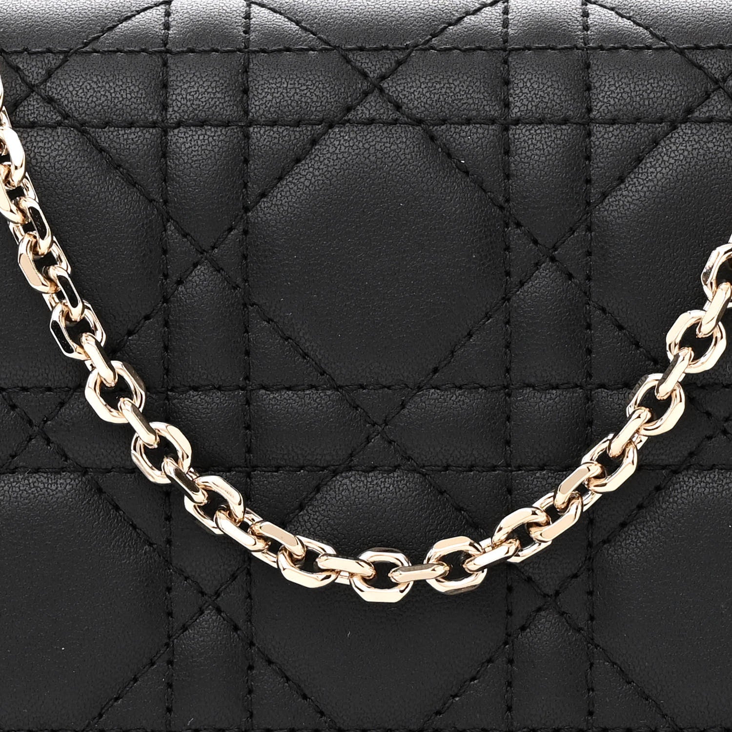 Christian Dior Lambskin Cannage Lady Dior Pouch Black 11 of 14