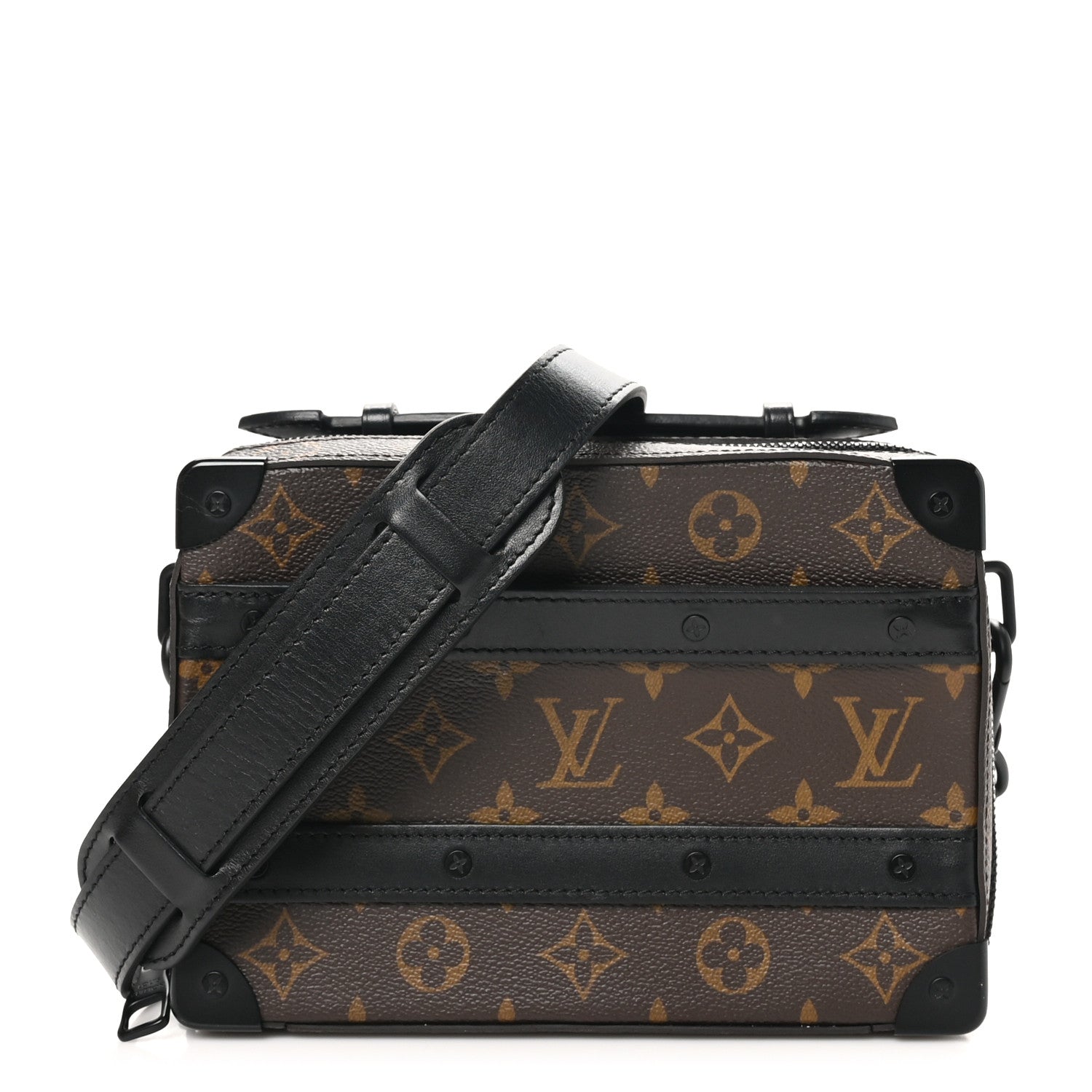 Louis Vuitton Monogram Macassar Handle Soft Trunk Black 1642443
