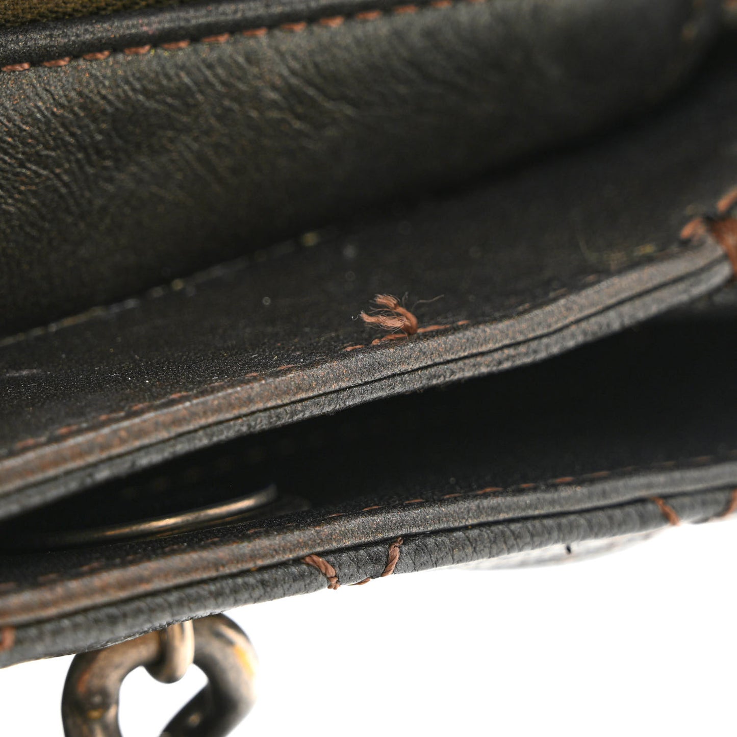 Metallic Goatskin Quilted Medium Rock In Rome Tote Charcoal