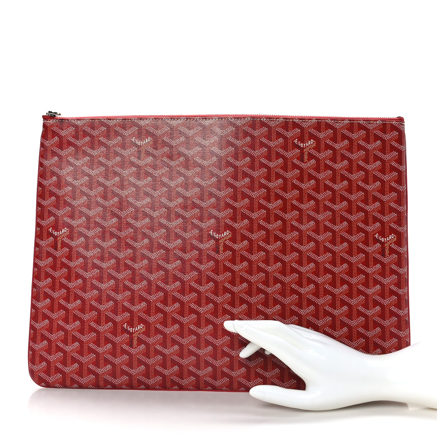 Goyard Goyardine Senat Pochette GM Red 2 of 6