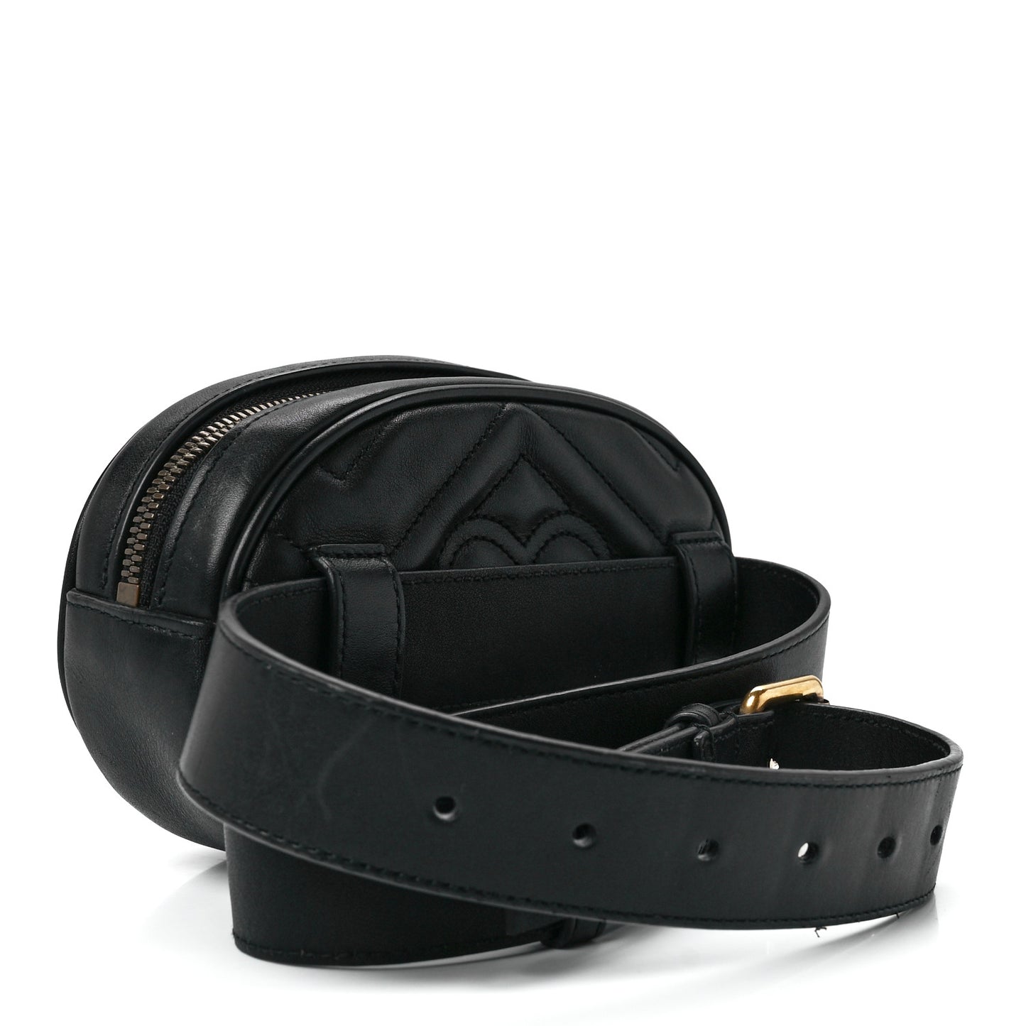 Calfskin Matelasse GG Marmont Belt Bag 75 30 Black