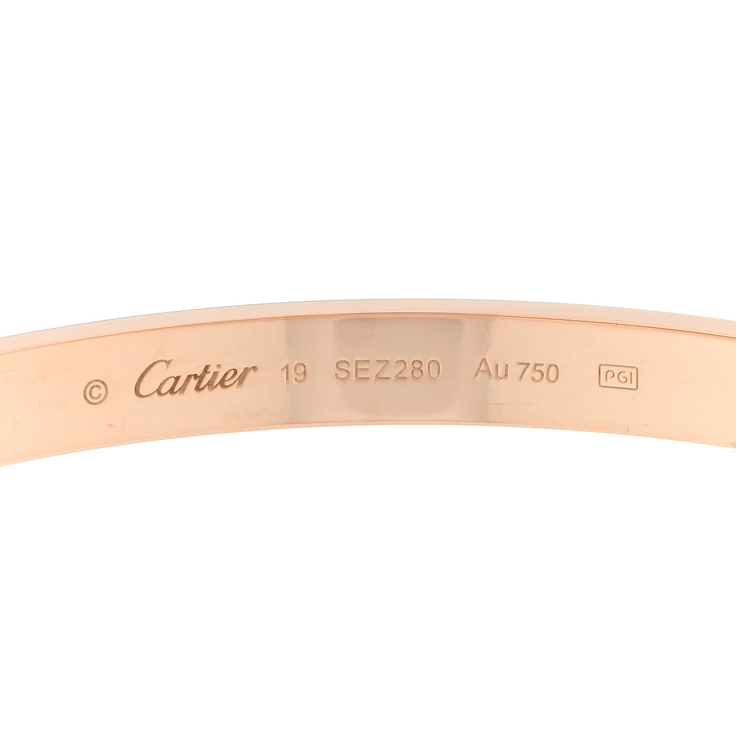 18K Pink Gold LOVE Bracelet 19
