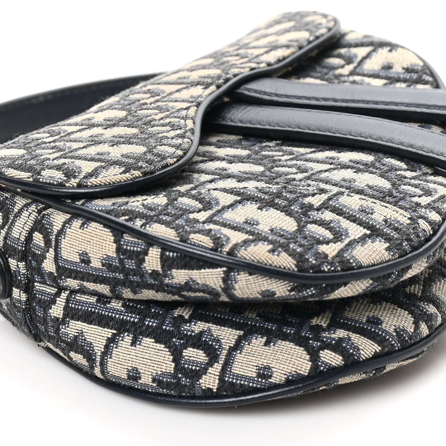 Christian Dior Oblique Mini Saddle Bag Blue 9 of 10