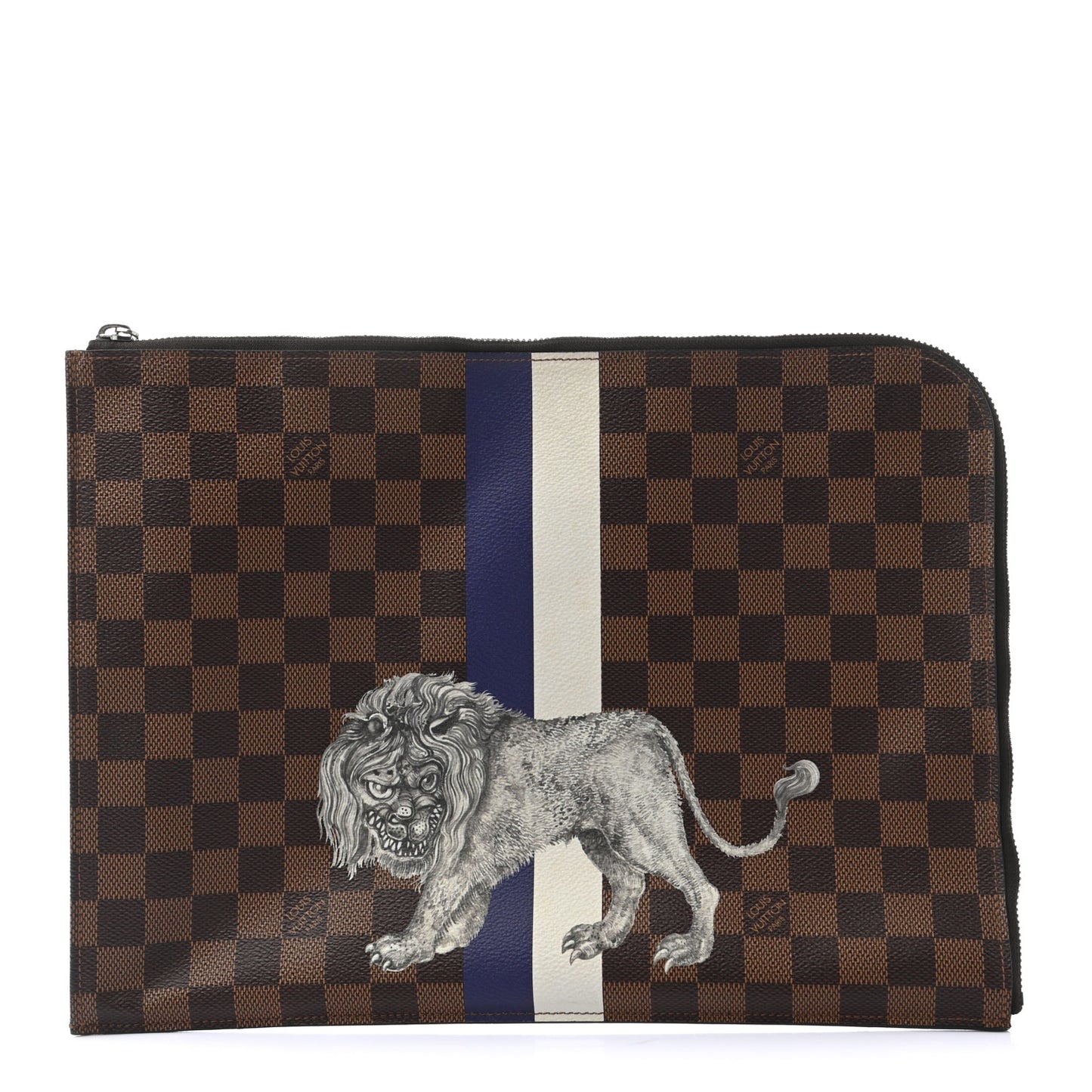 Savane Damier Ebene Lion Chapman Pochette Jour GM