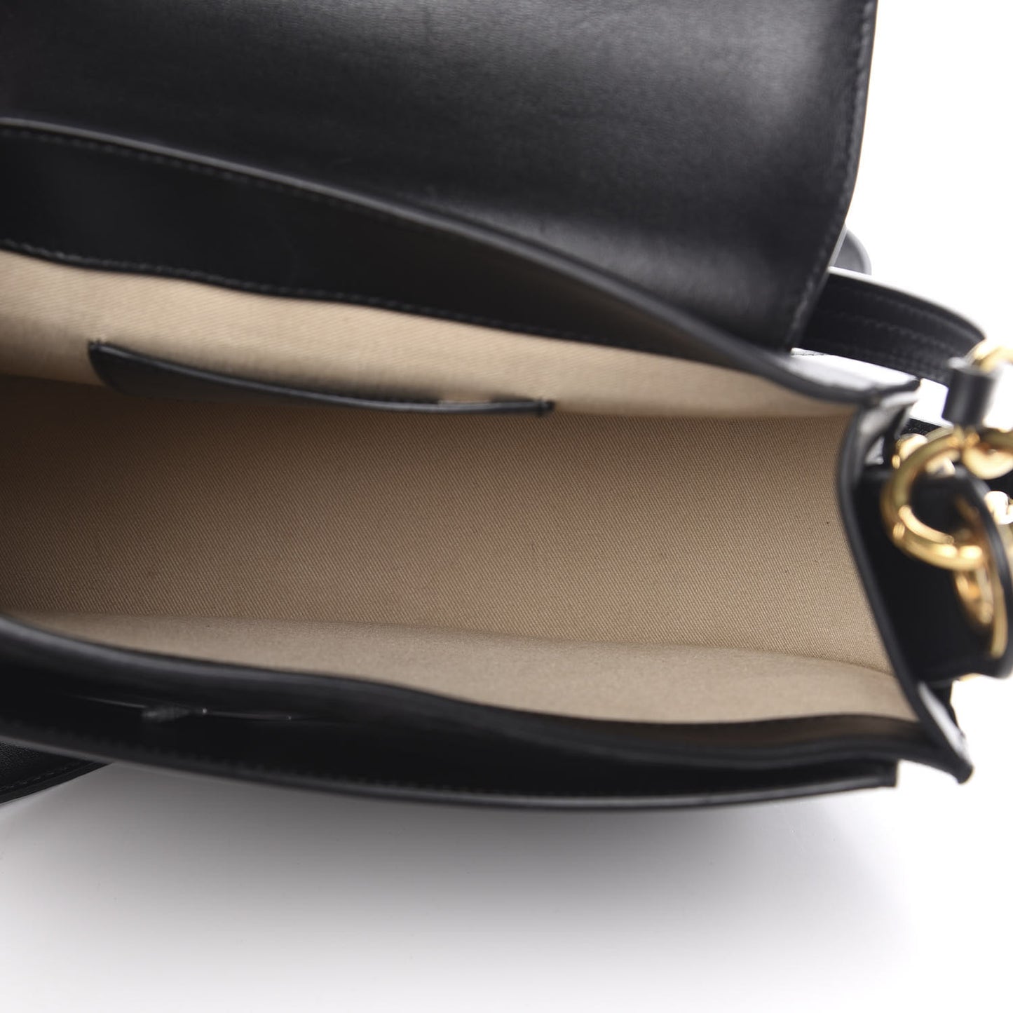 Grained Calfskin Large Tess Bag Black