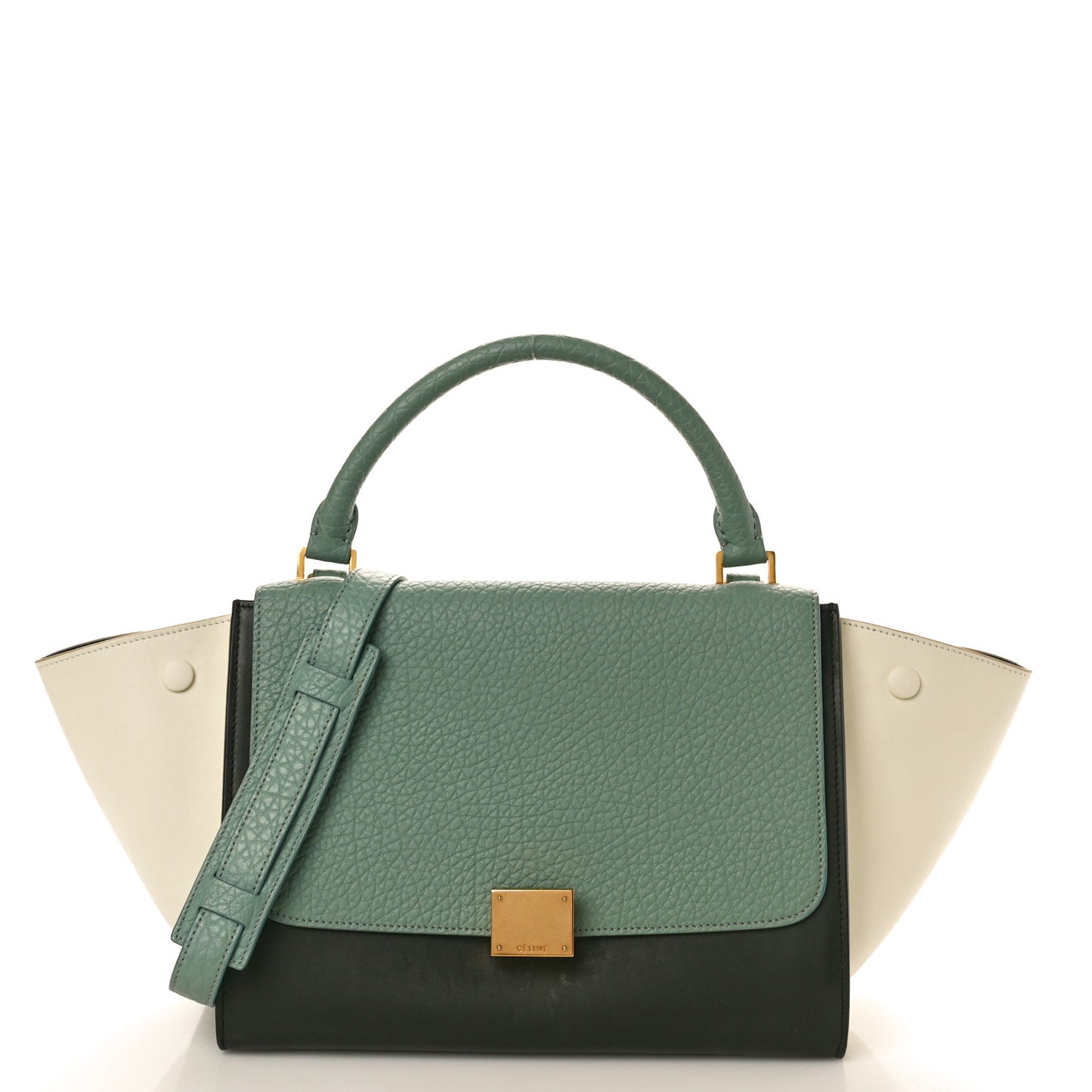 Bullhide Calfskin Small Tri-Color Trapeze Jade