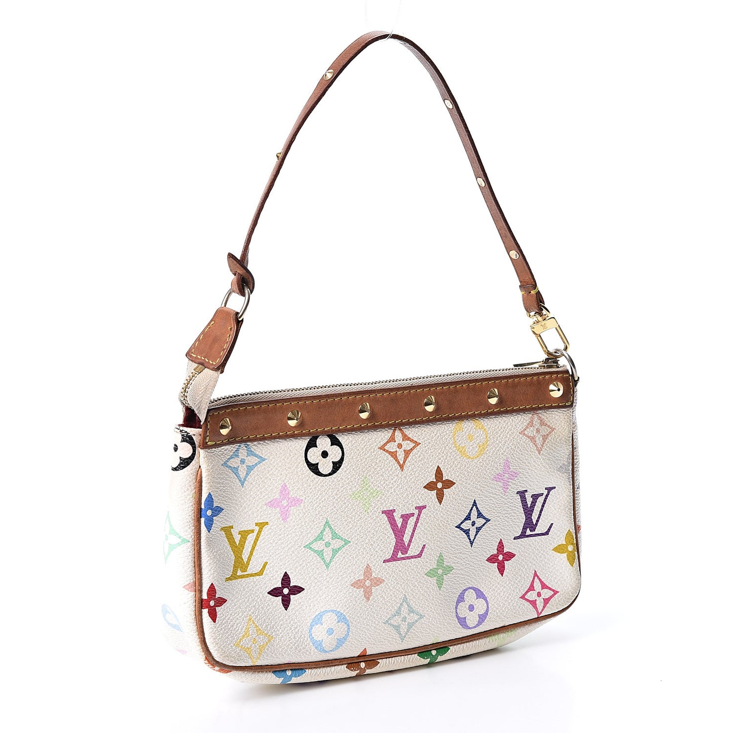 Monogram Multicolor Pochette Accessories White