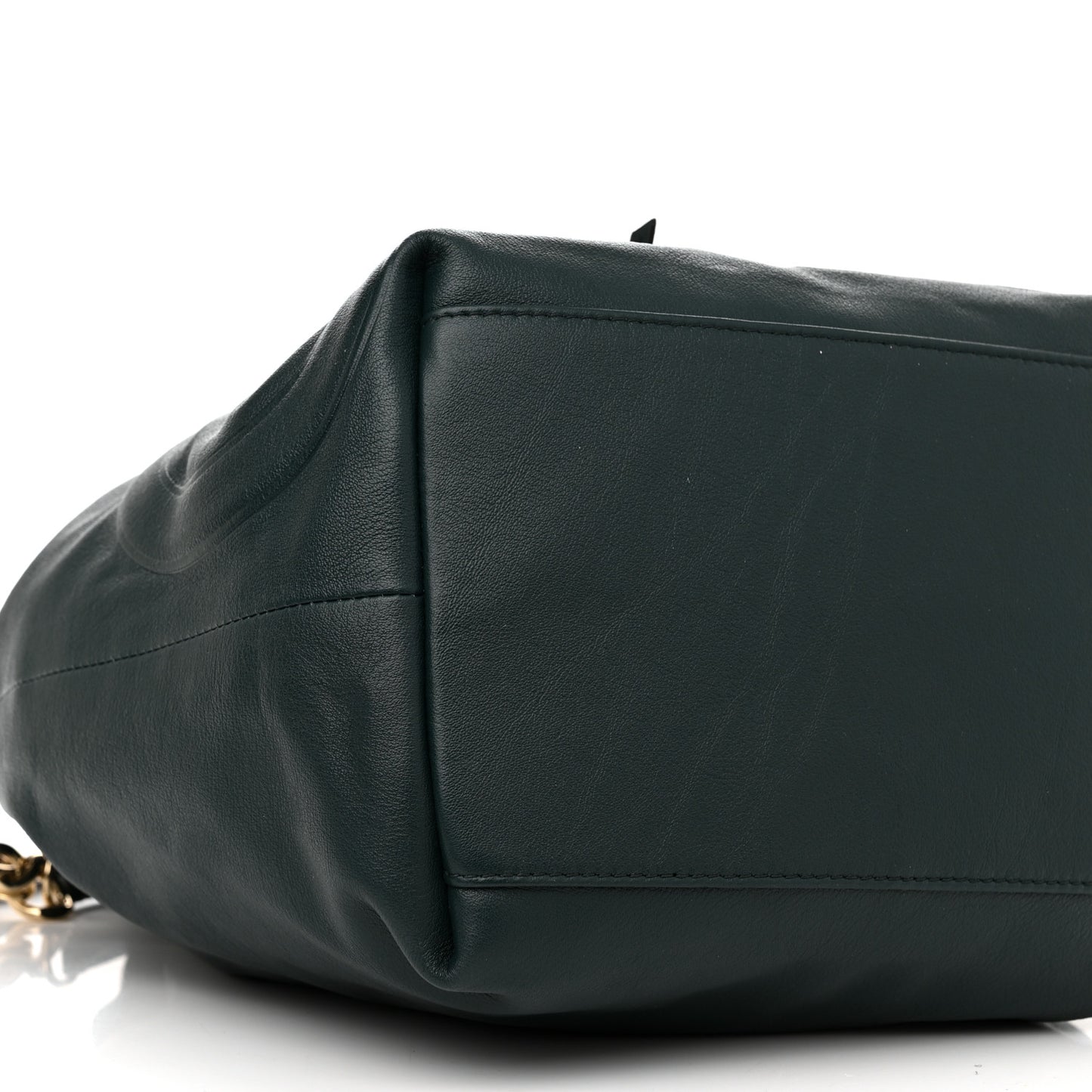 Calfskin Juno Bucket Bag Forest Green