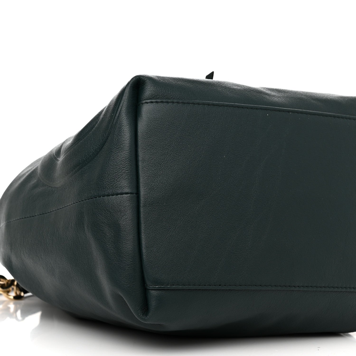 Jimmy Choo Calfskin Juno Bucket Bag Forest Green 8 of 9