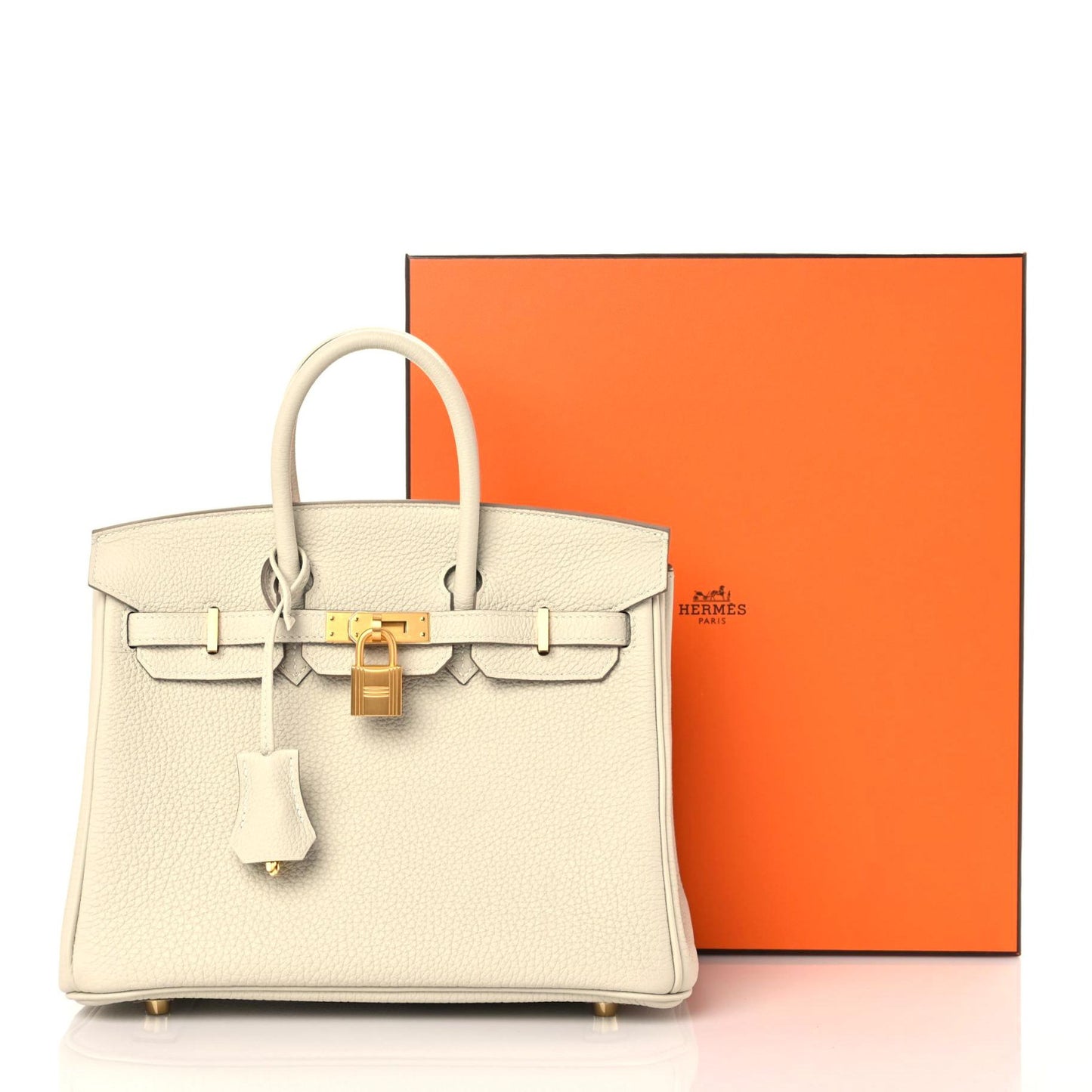 Togo Horseshoe Birkin 25 Craie Lime