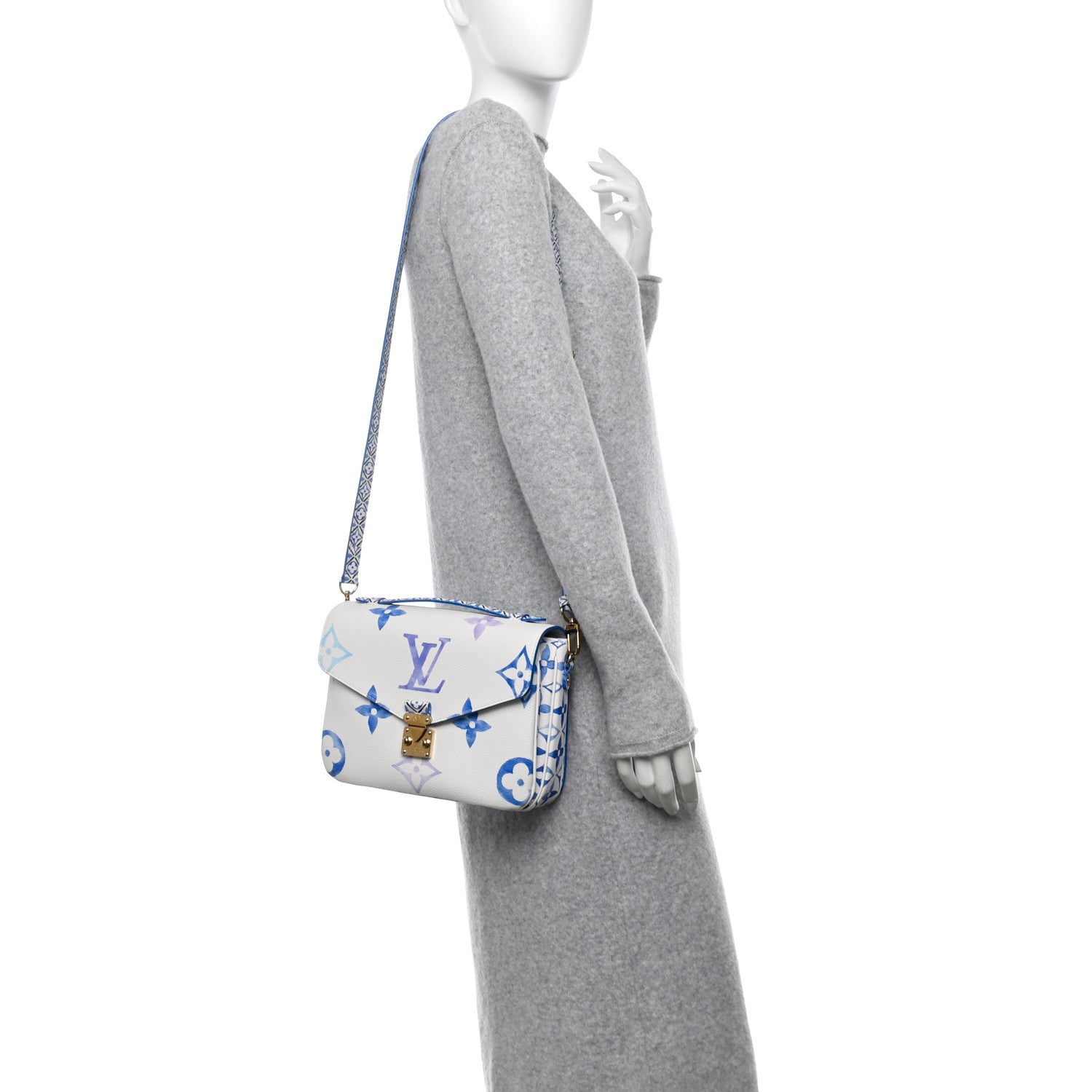 Louis Vuitton Monogram Giant By The Pool Pochette Metis MM Blue 2 of 9