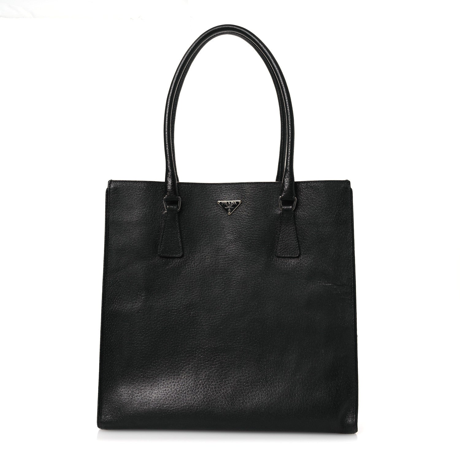 Prada Cinghiale Triangle Tote Black 1832969 – FASHIONPHILE