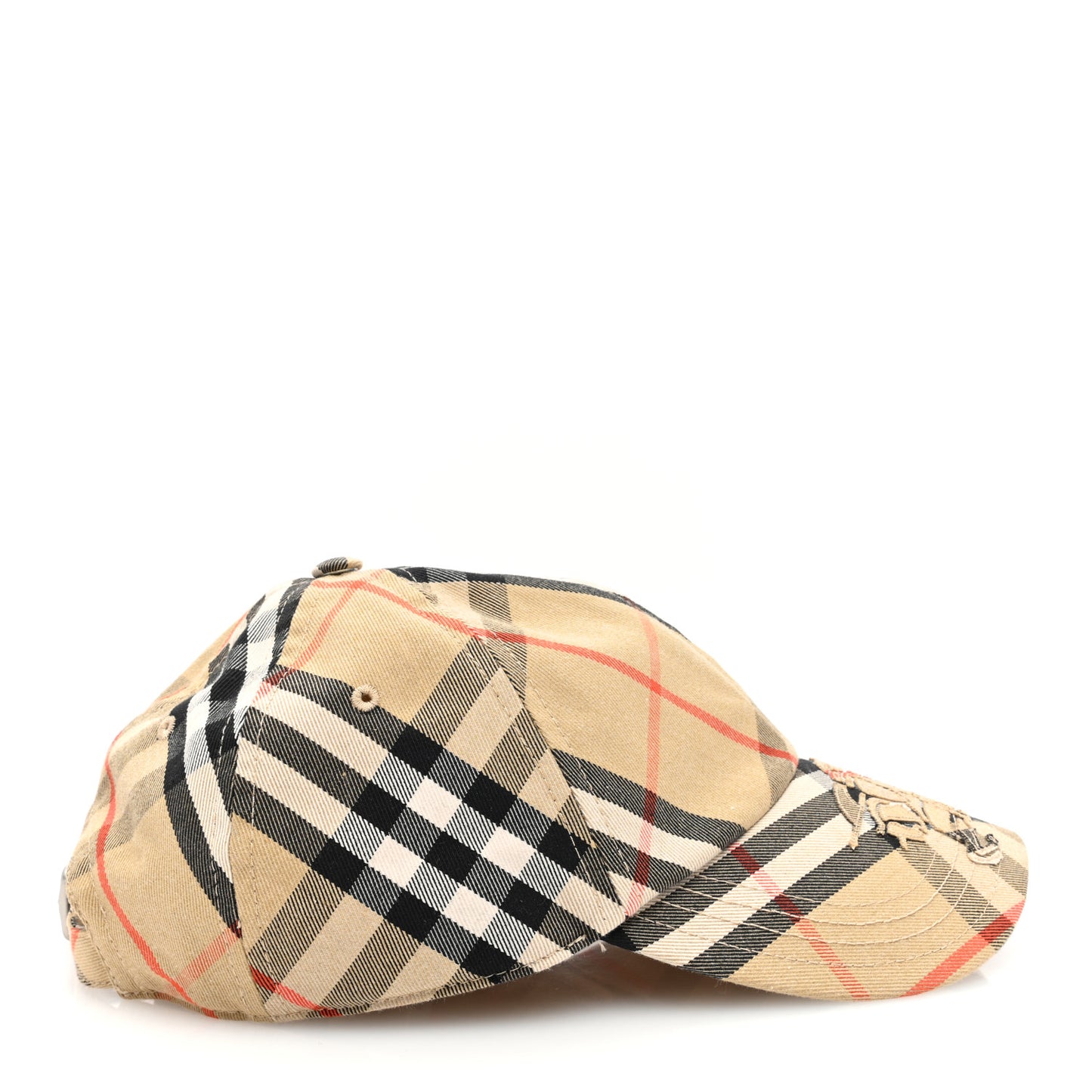 Cotton Blend Check EKD Baseball Hat M Sand