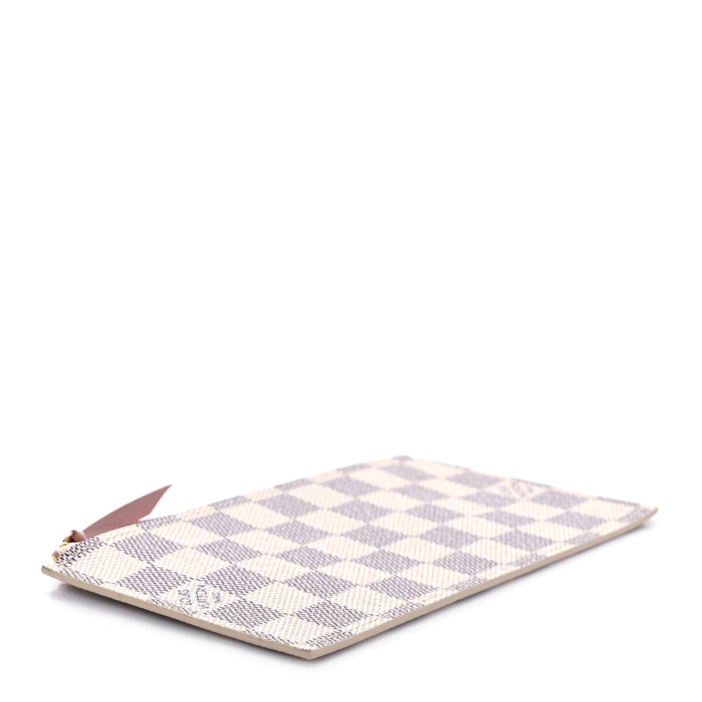 Damier Azur Felicie Chain Wallet Zippered Insert Rose Ballerine