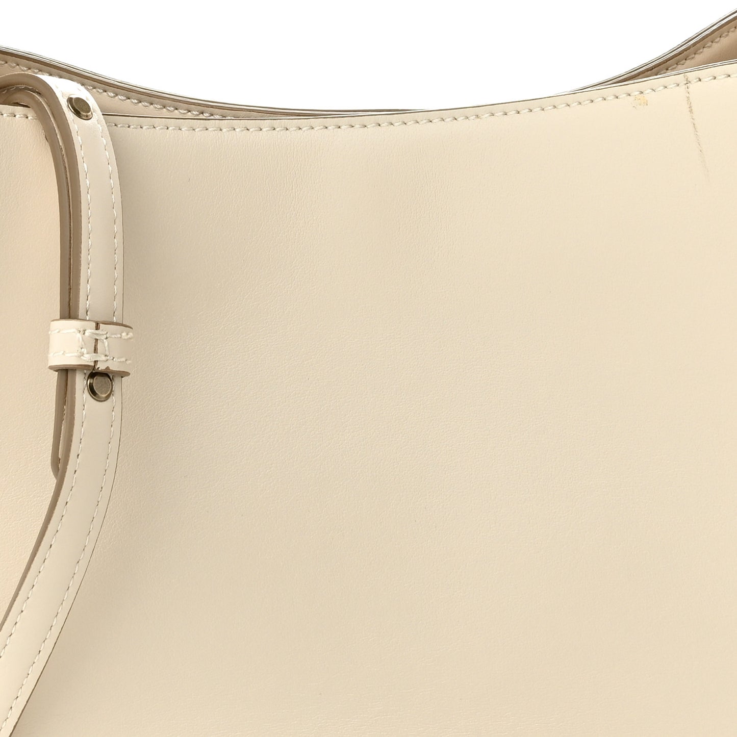 Eco Alter Nappa Medium Frayme Shoulder Bag Pure White