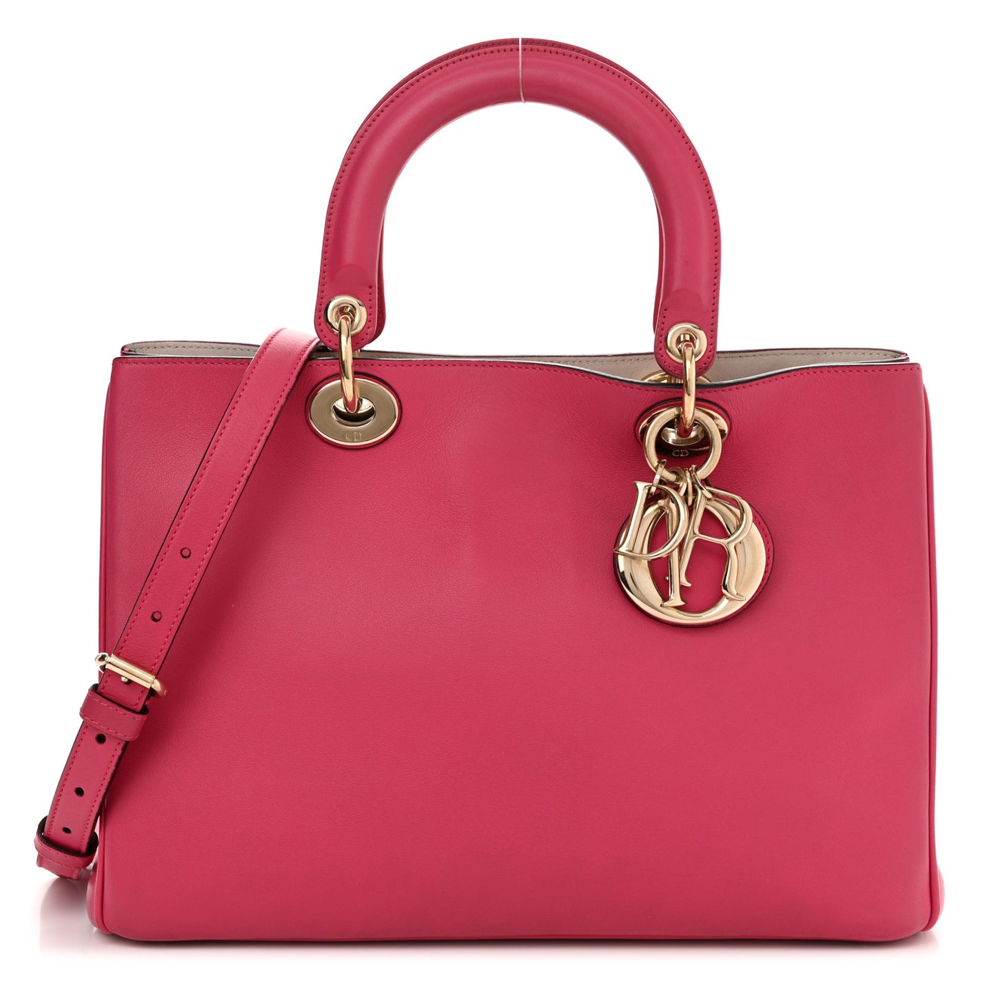 Smooth Calfskin Medium Diorissimo Tote Fuchsia