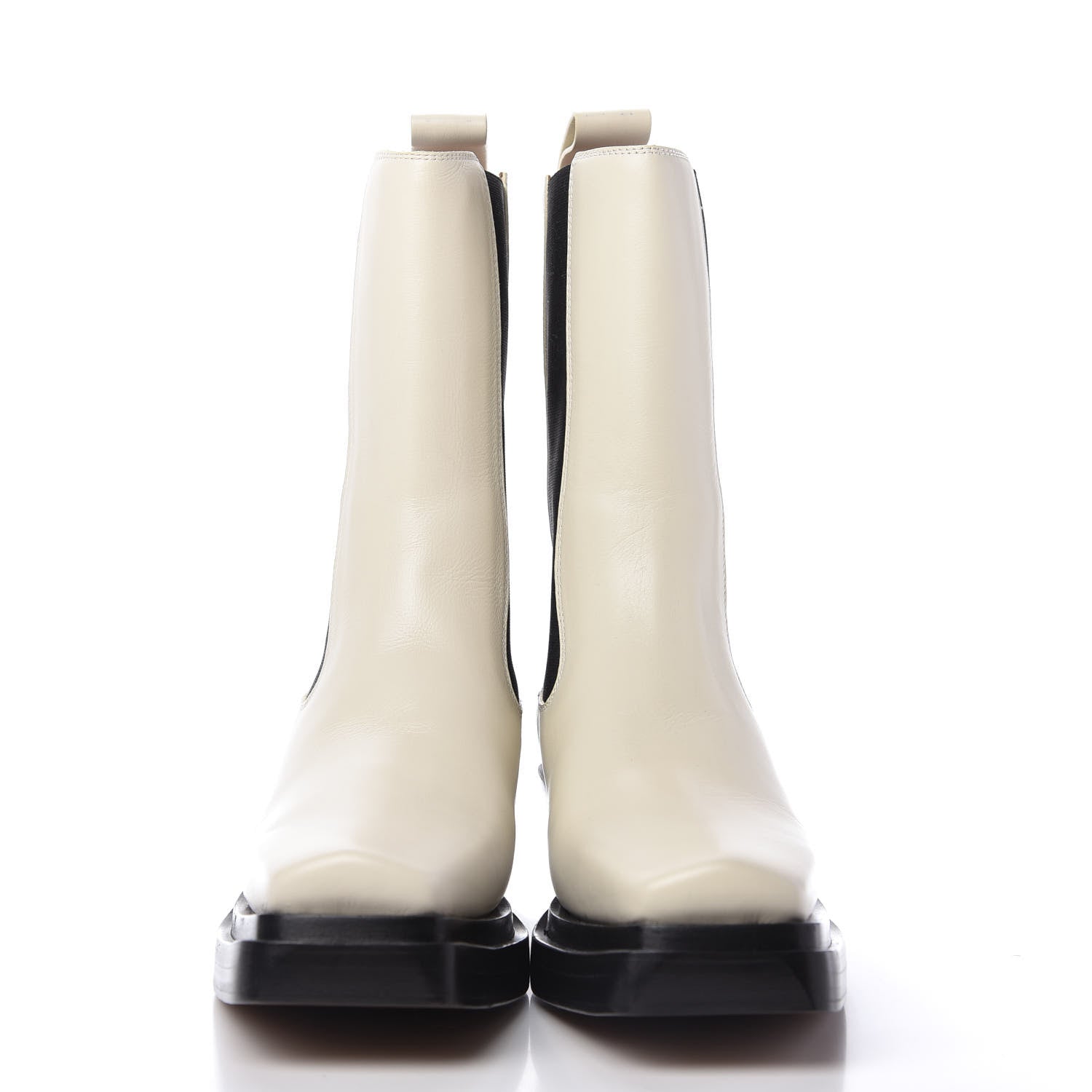 Bottega Veneta Calfskin Lean Mid-Calf Boots 36.5 Wax 2 of 8