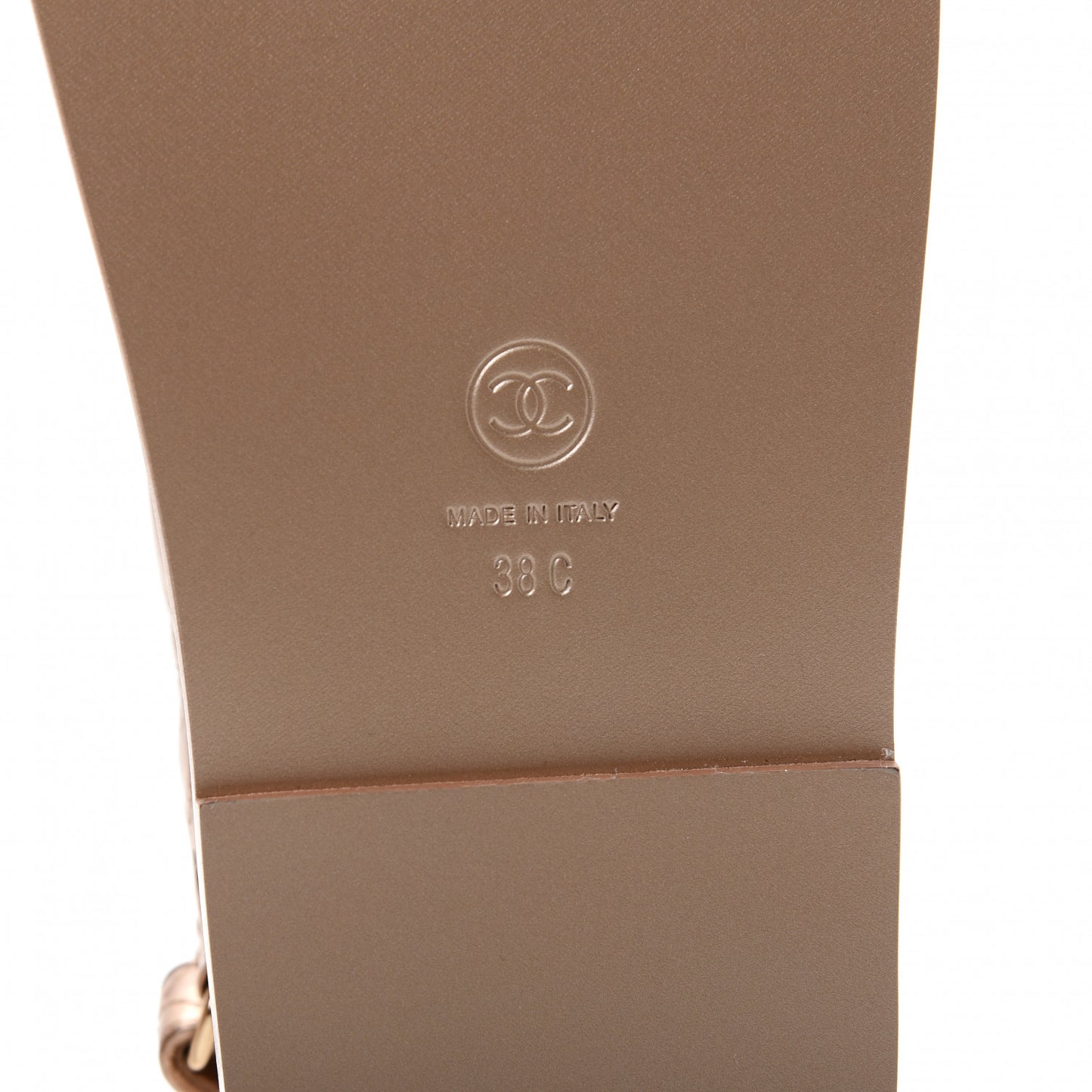 Iridescent Lambskin Velcro Dad Sandals 38 Light Bronze