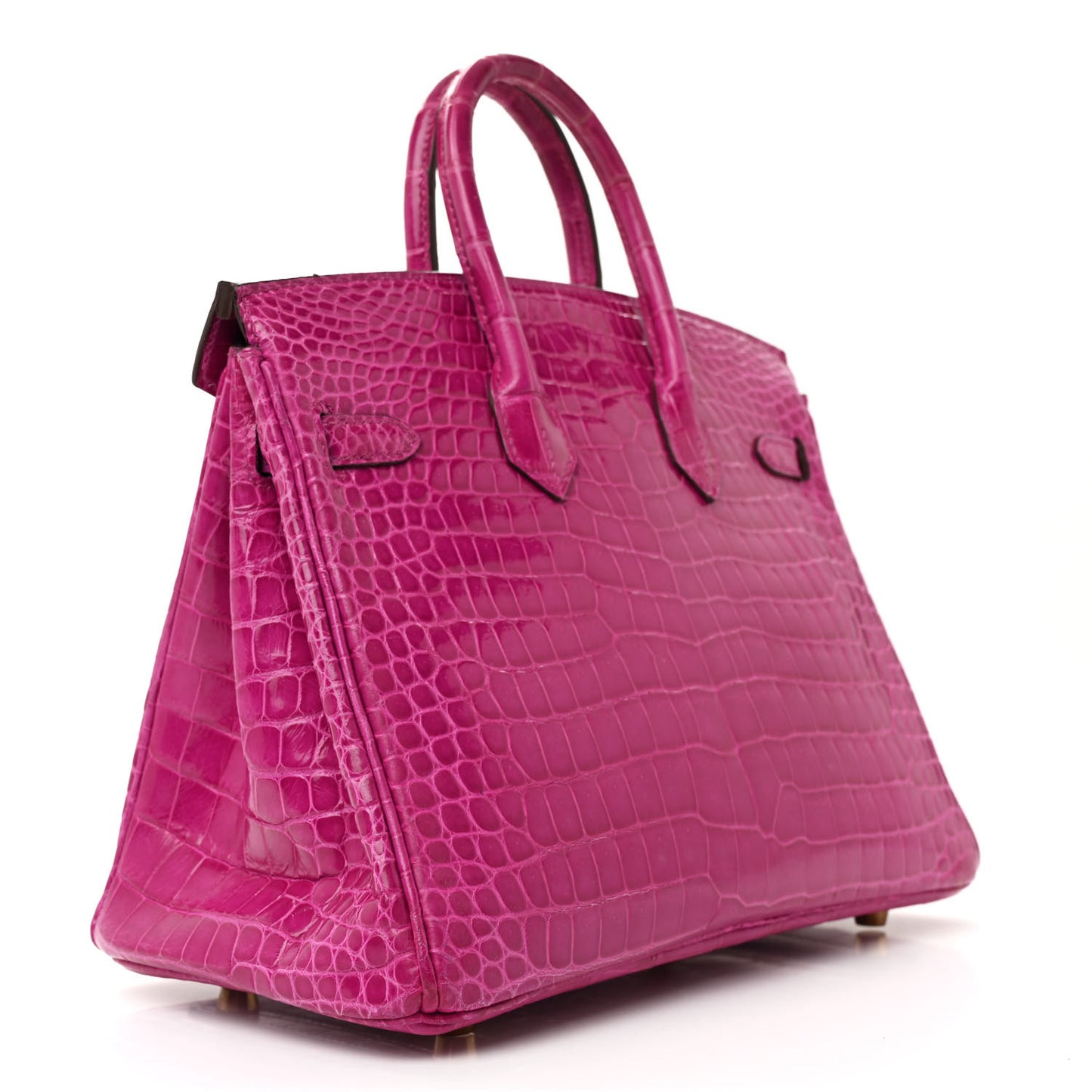 Shiny Porosus Crocodile Birkin 25 Rose Scheherazade