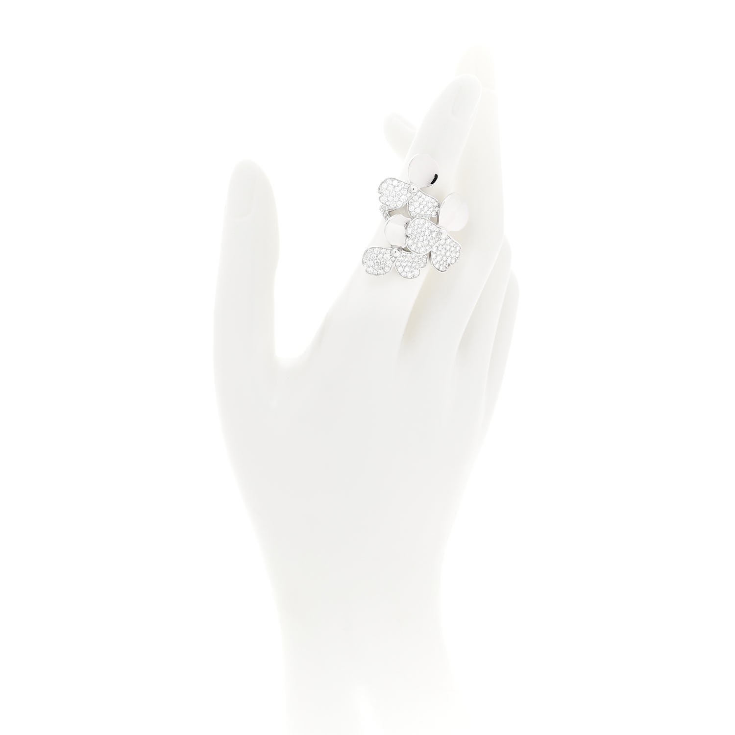 Tiffany Platinum Diamond Paper Flowers Cluster Ring 49 5 2 of 6