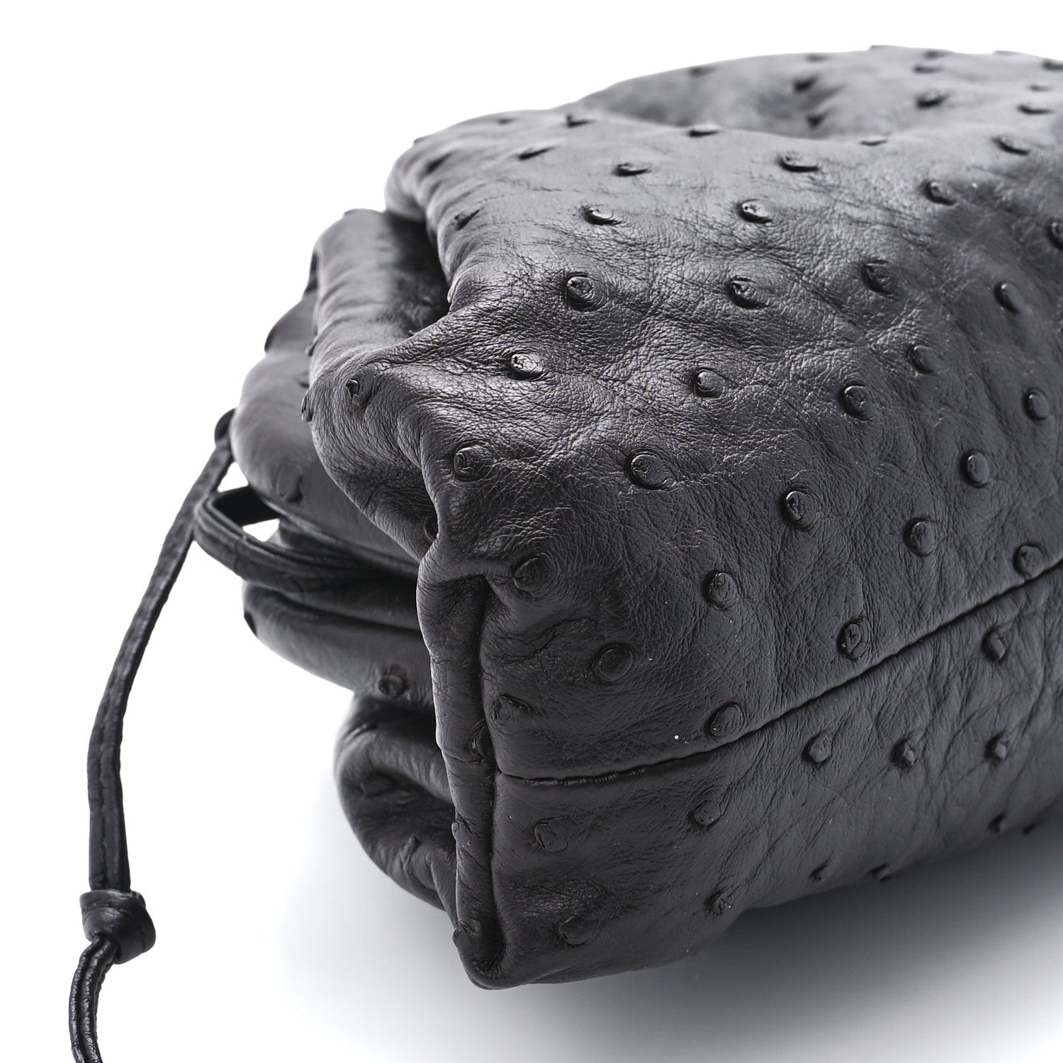 Bottega Veneta Ostrich The Mini Pouch Fondente 11 of 12
