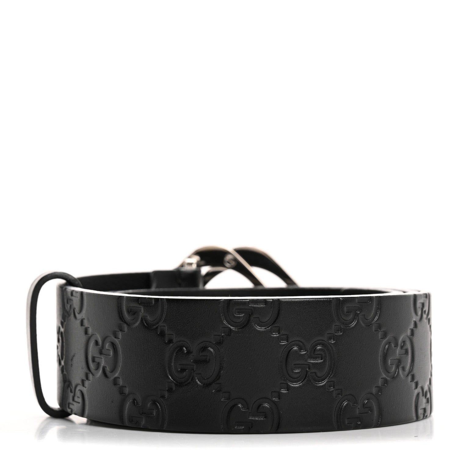 Gucci Guccissima Square G Belt 80 32 80 32 Black 2 of 5