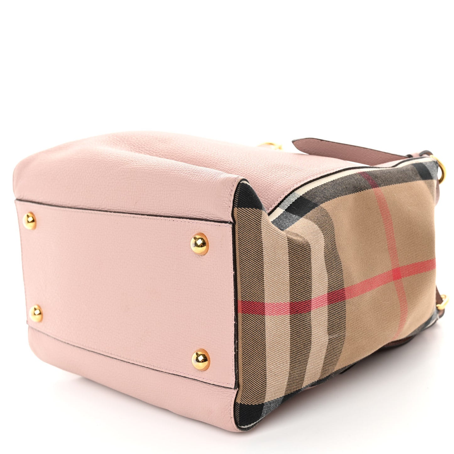 Grainy Calfskin House Check Small Canterbury Tote Pale Orchid