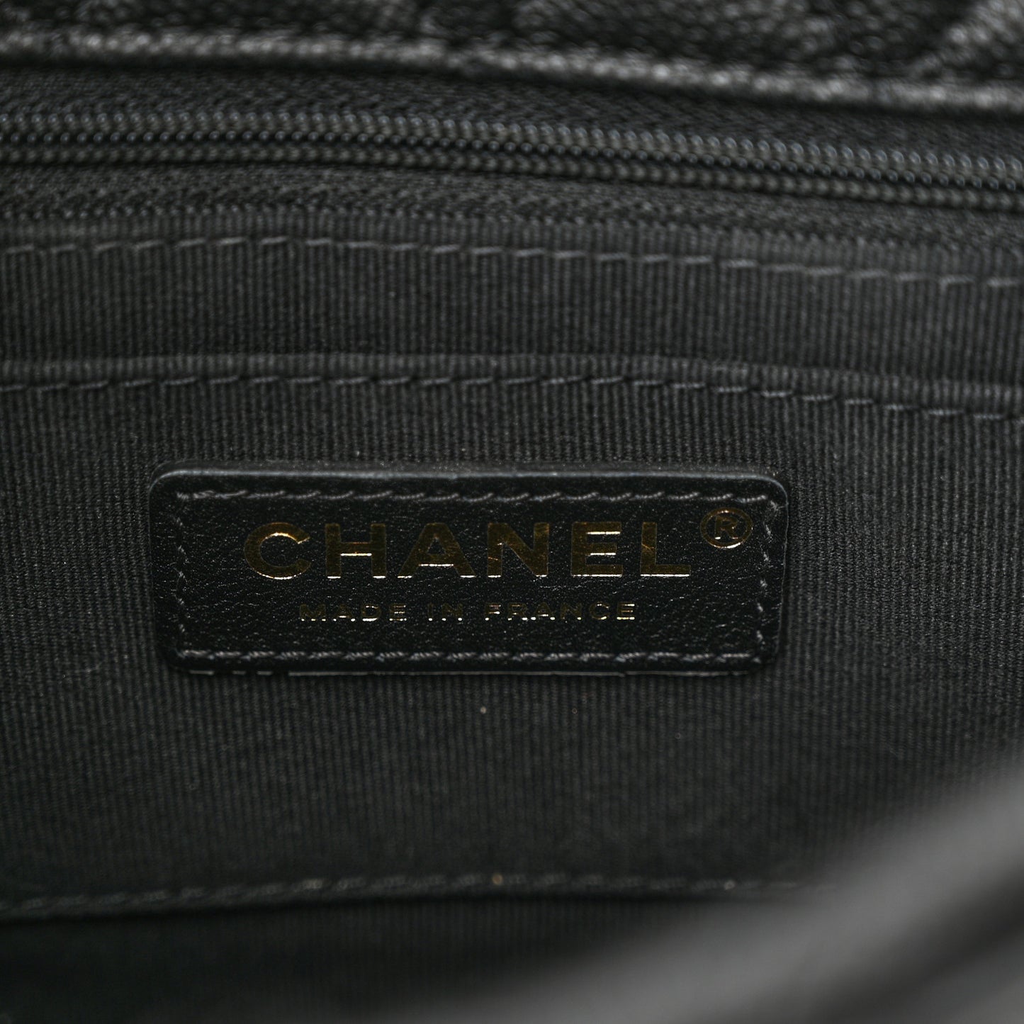 Caviar Calfskin Quilted Small Top Handle Flap Black